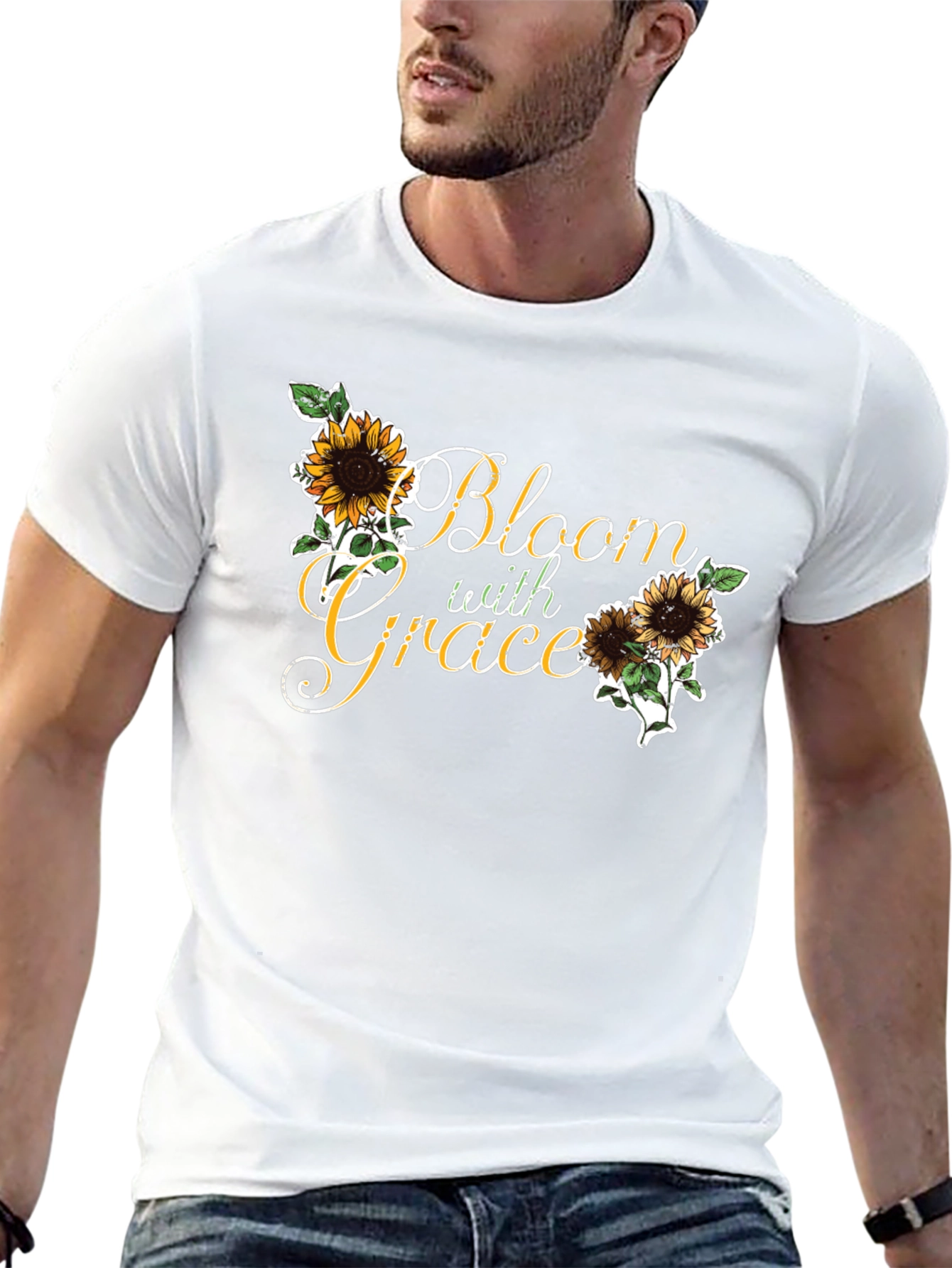 Bloom with Grace Black T-Shirt