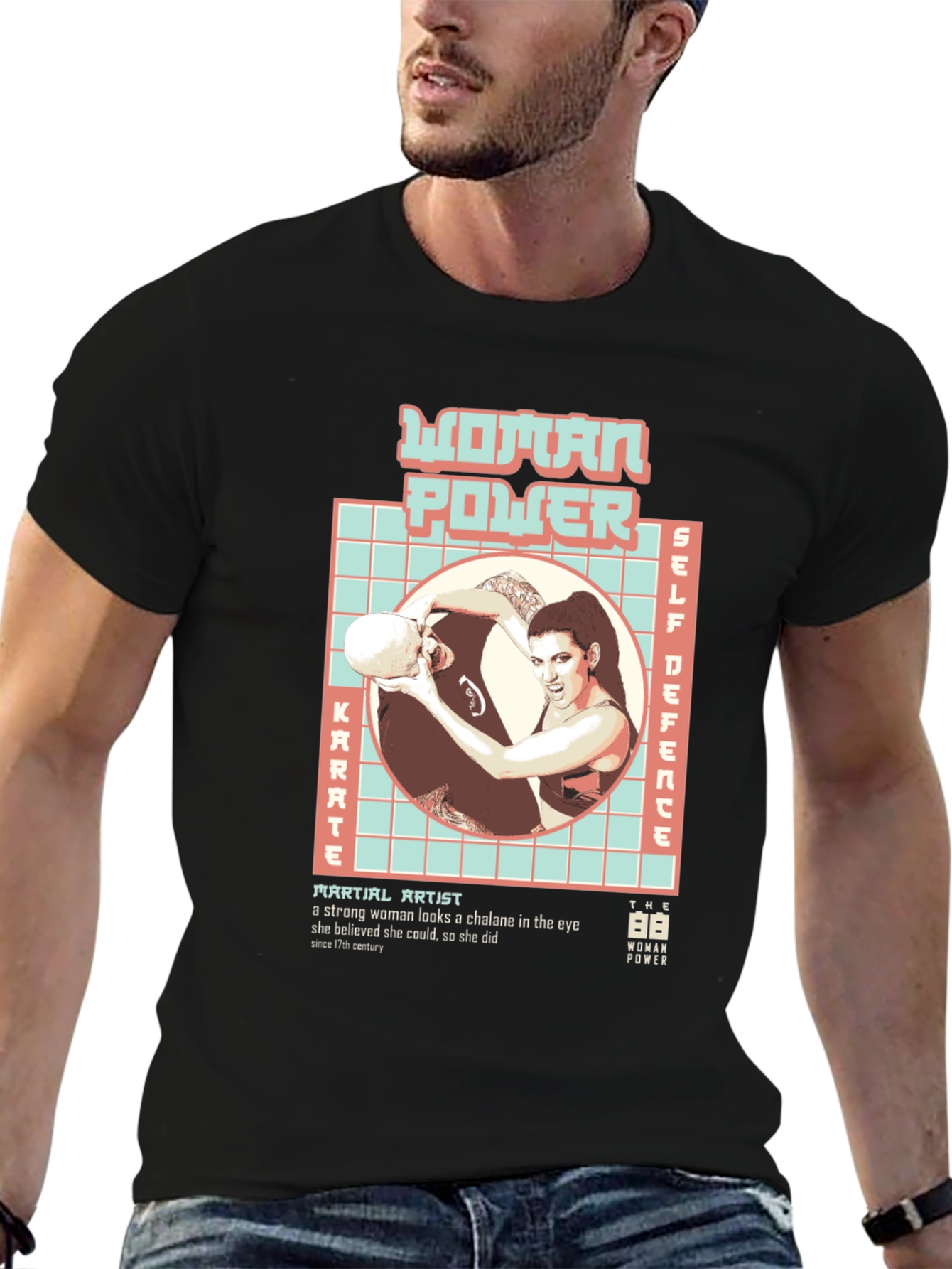 Woman Power Martial Arts Graphic T-Shirt