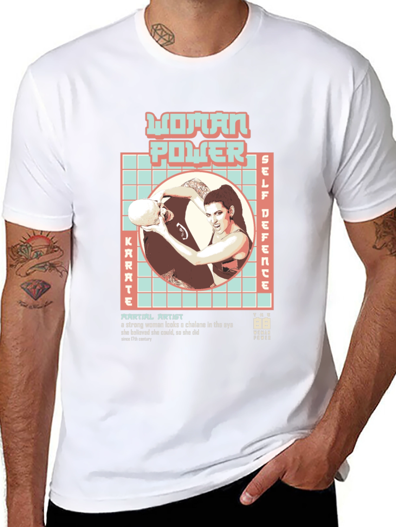 Woman Power Martial Arts Graphic T-Shirt