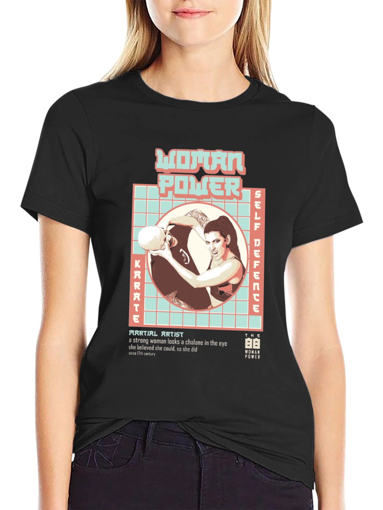 Woman Power Martial Arts Graphic T-Shirt