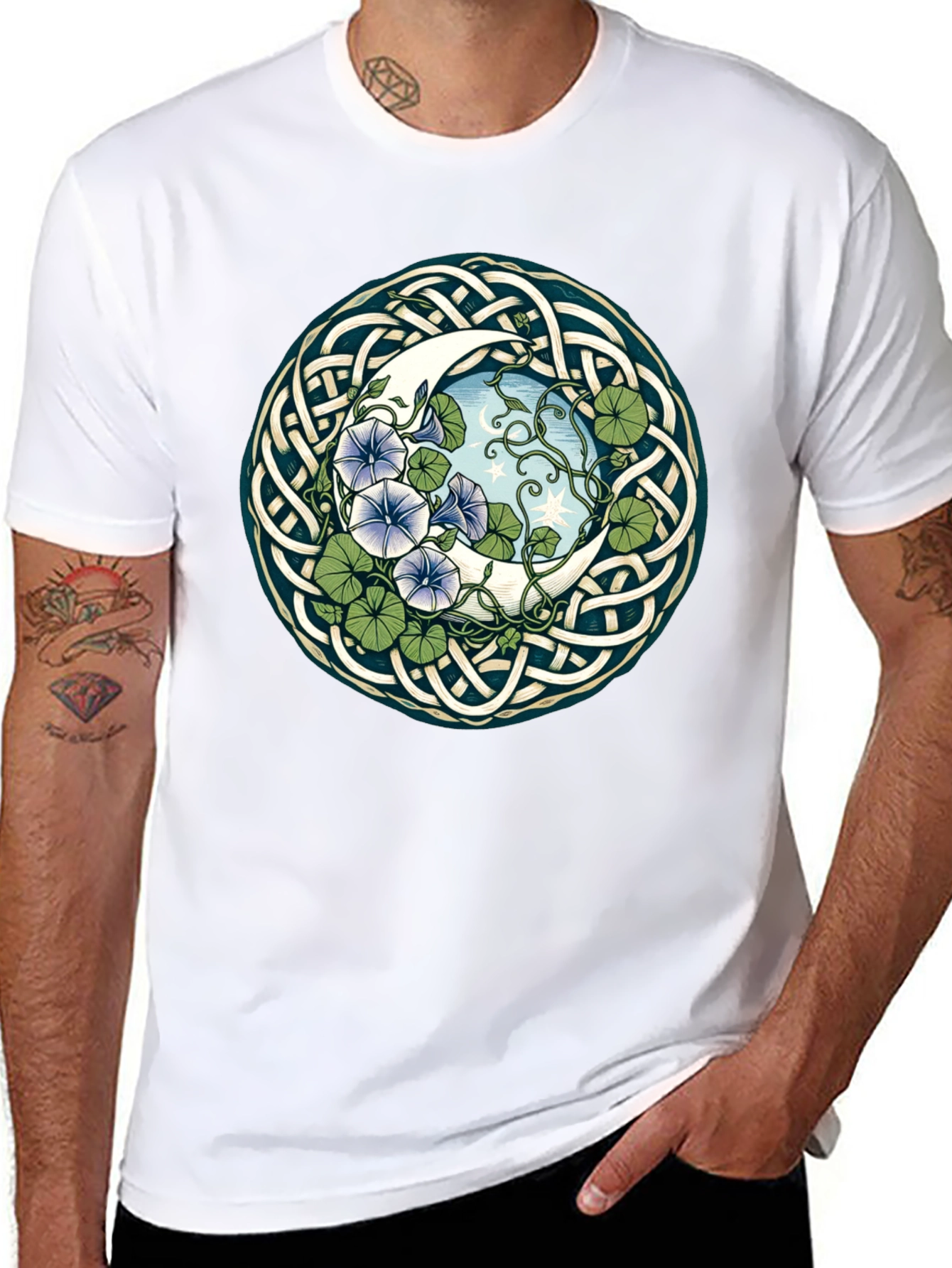 Celtic Moon & Flower T-Shirt