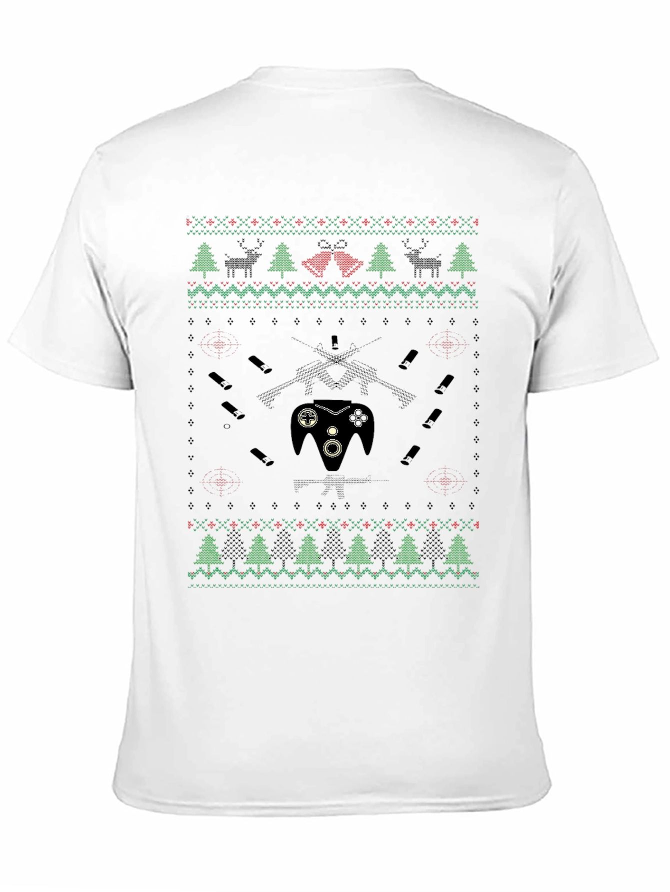 Gaming Christmas Pattern T-Shirt