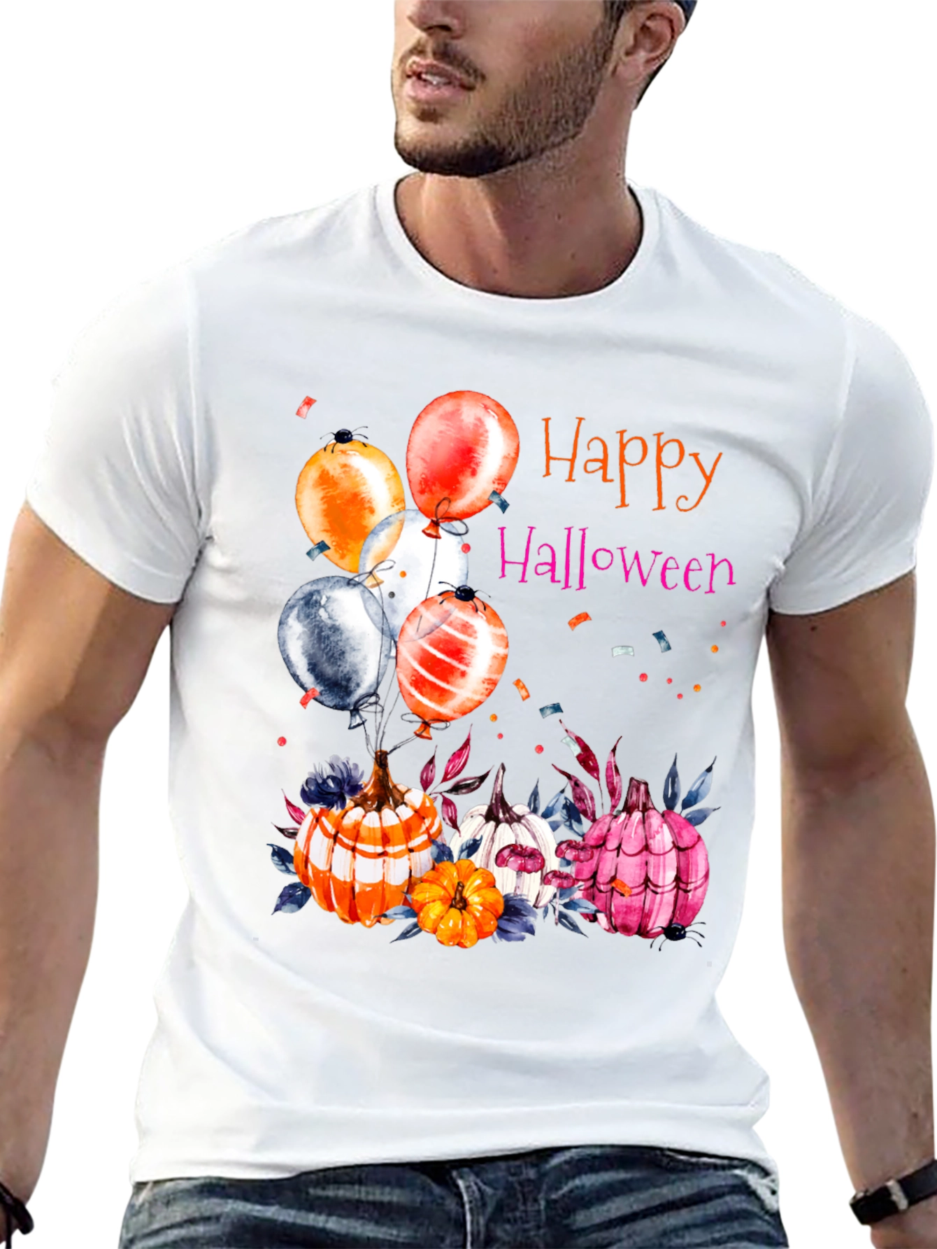 Happy Halloween Pumpkin Balloon T-Shirt