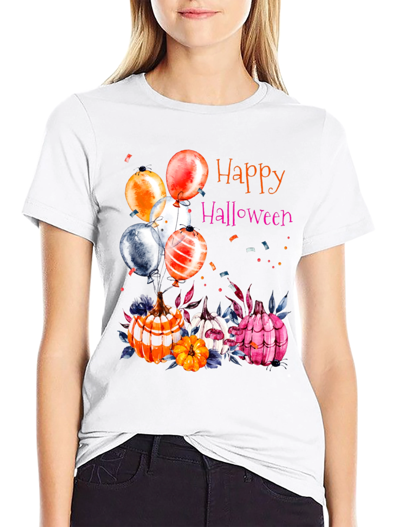Happy Halloween Pumpkin Balloon T-Shirt