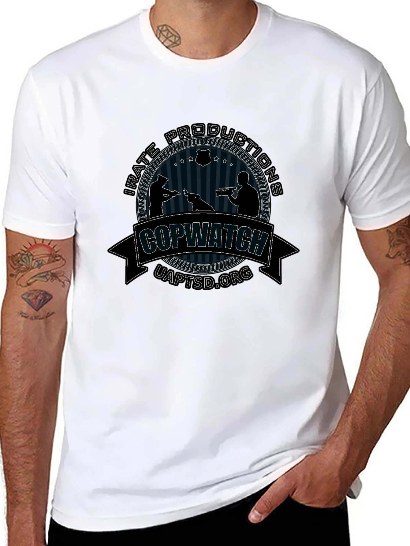 Copwatch UAPTSD.org Black T-Shirt