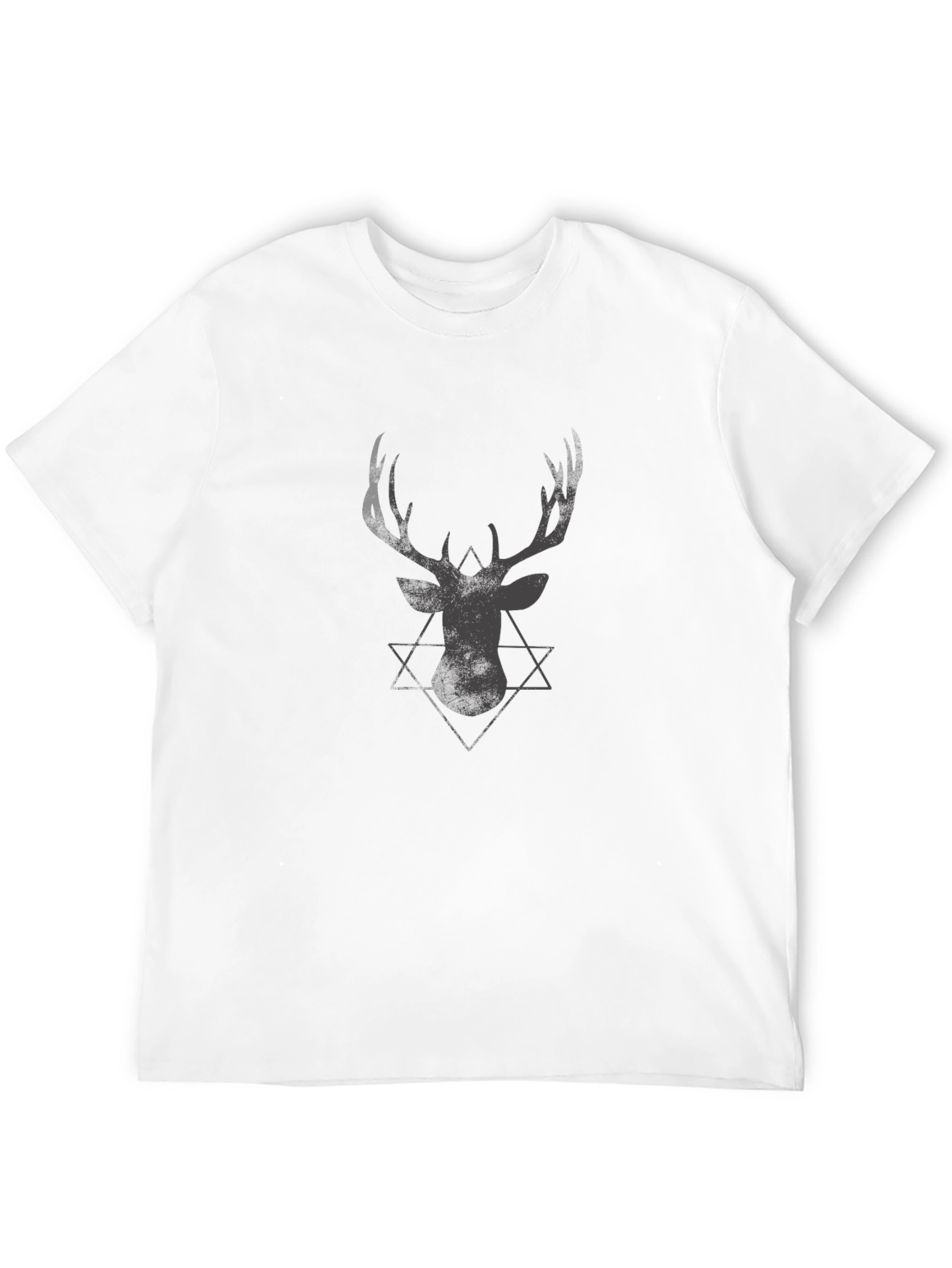Black Deer Star Graphic Tee | Casual Mens T-Shirt