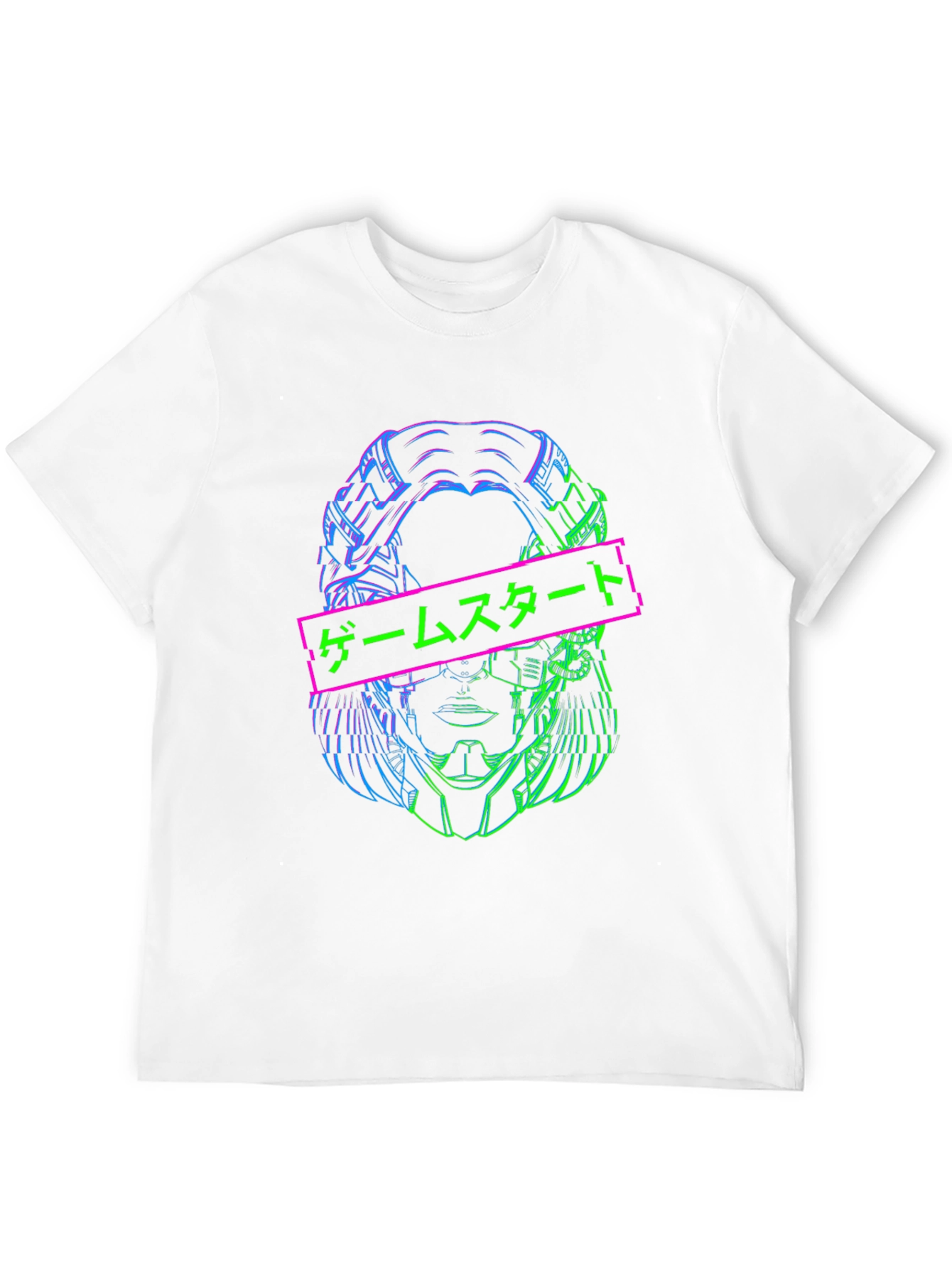 Cyberpunk Start Game Tee - Black Graphic T-Shirt