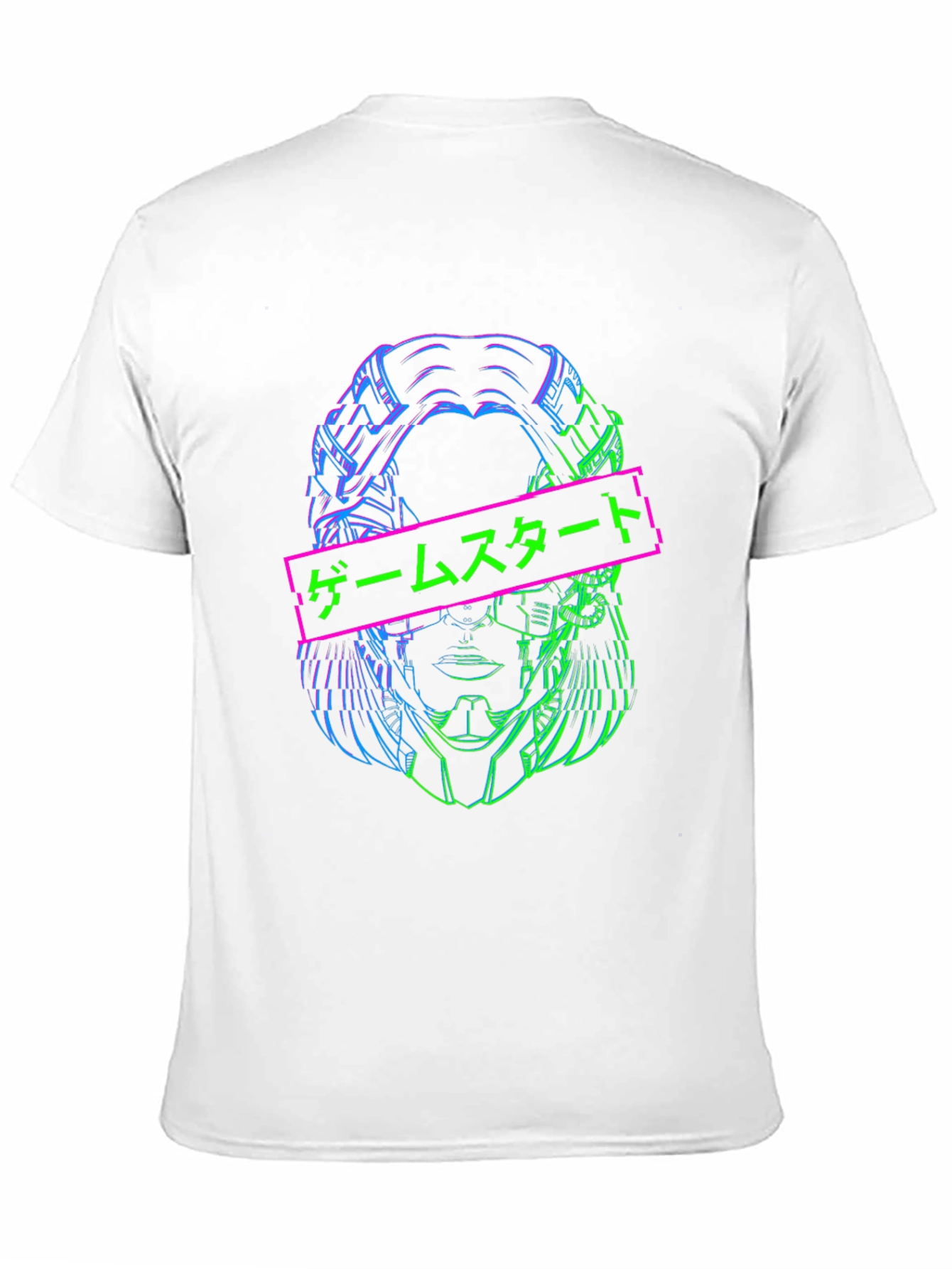 Cyberpunk Start Game Tee - Black Graphic T-Shirt