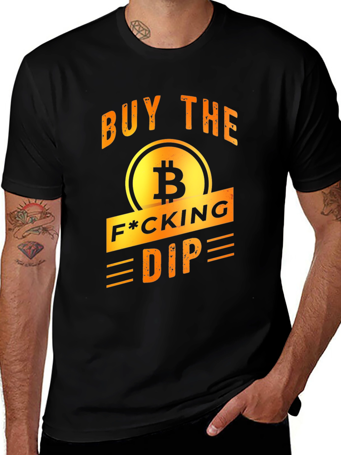 Buy The F*cking Dip Bitcoin Graphic T-Shirt
