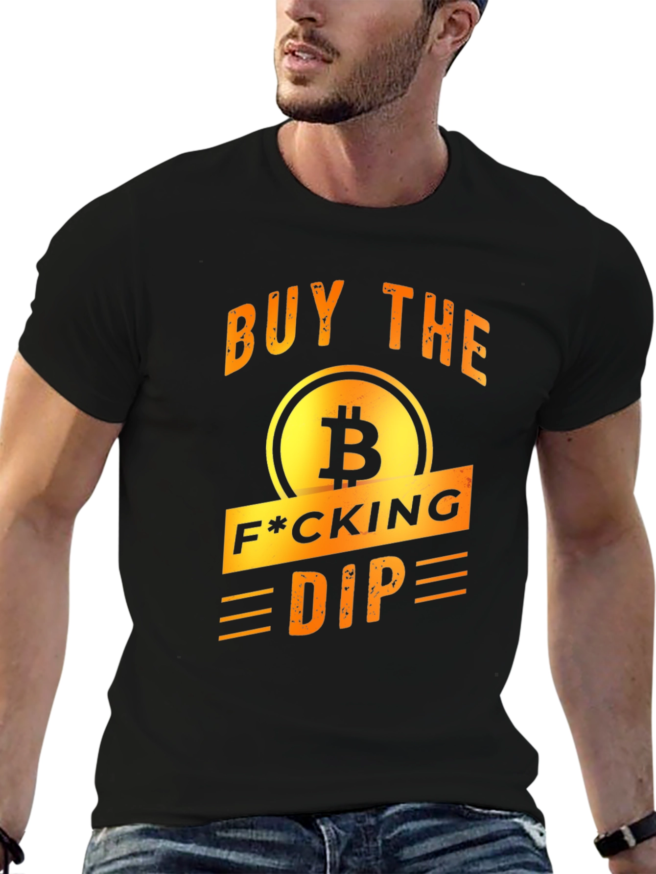 Buy The F*cking Dip Bitcoin Graphic T-Shirt