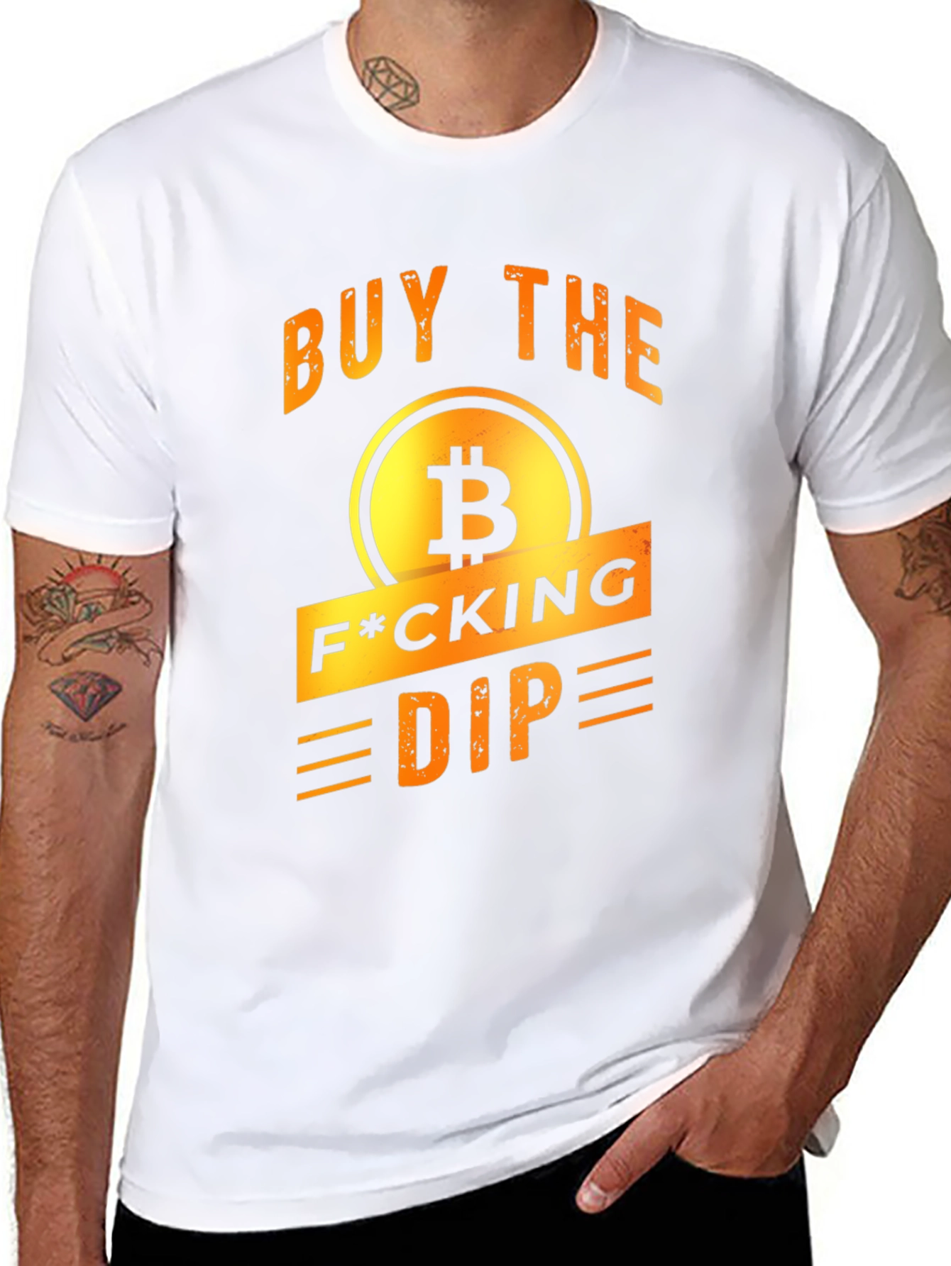 Buy The F*cking Dip Bitcoin Graphic T-Shirt
