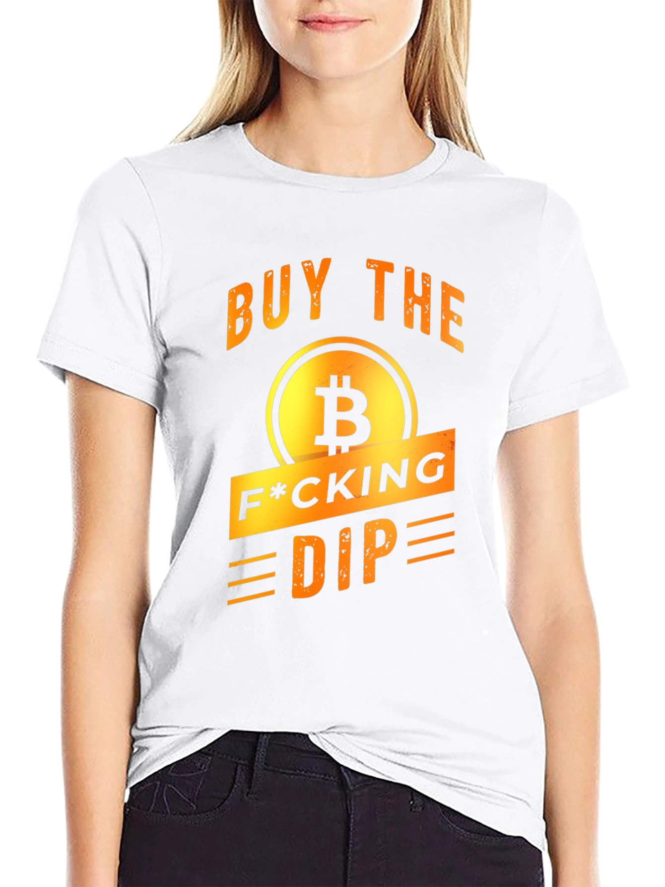 Buy The F*cking Dip Bitcoin Graphic T-Shirt