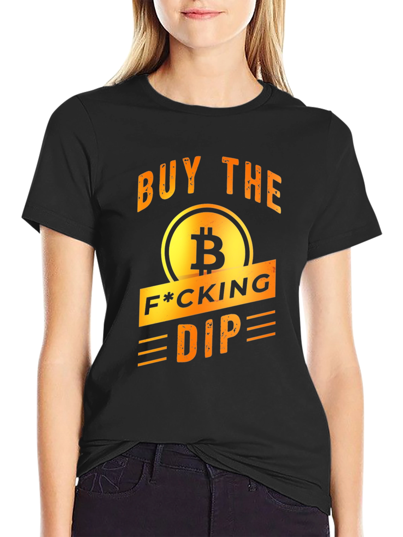 Buy The F*cking Dip Bitcoin Graphic T-Shirt