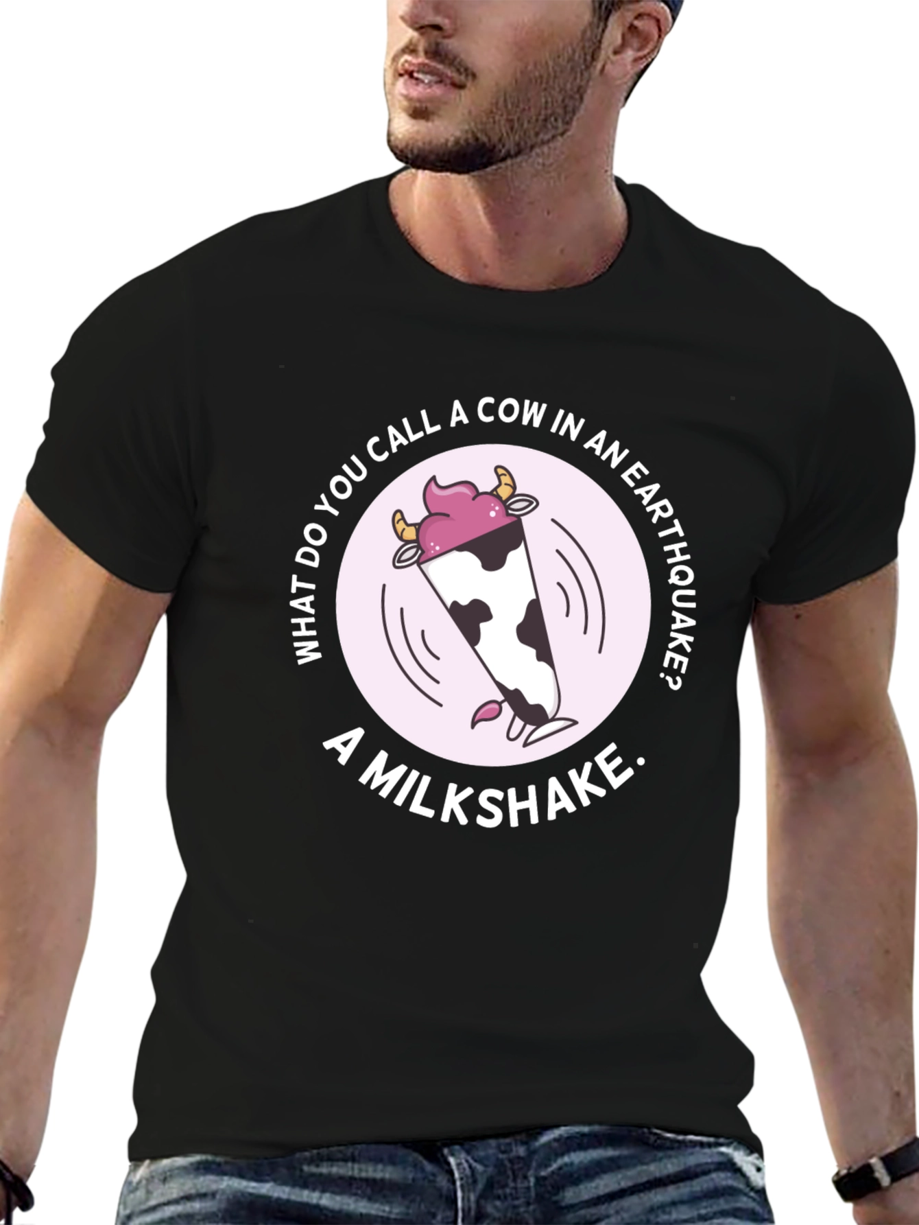 Earthquake Milkshake Humor Graphic Tee
