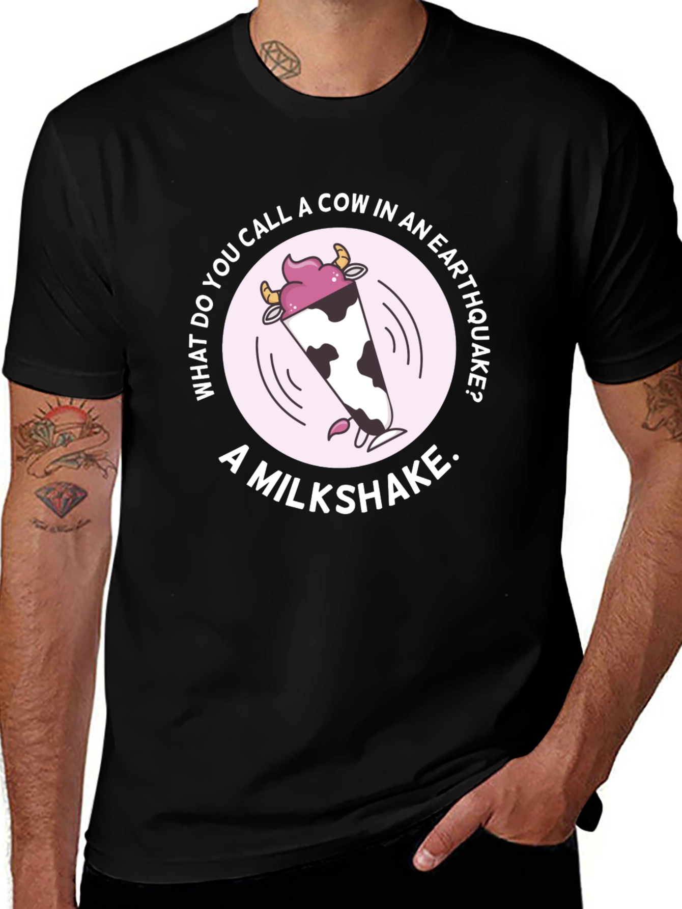 Earthquake Milkshake Humor Graphic Tee