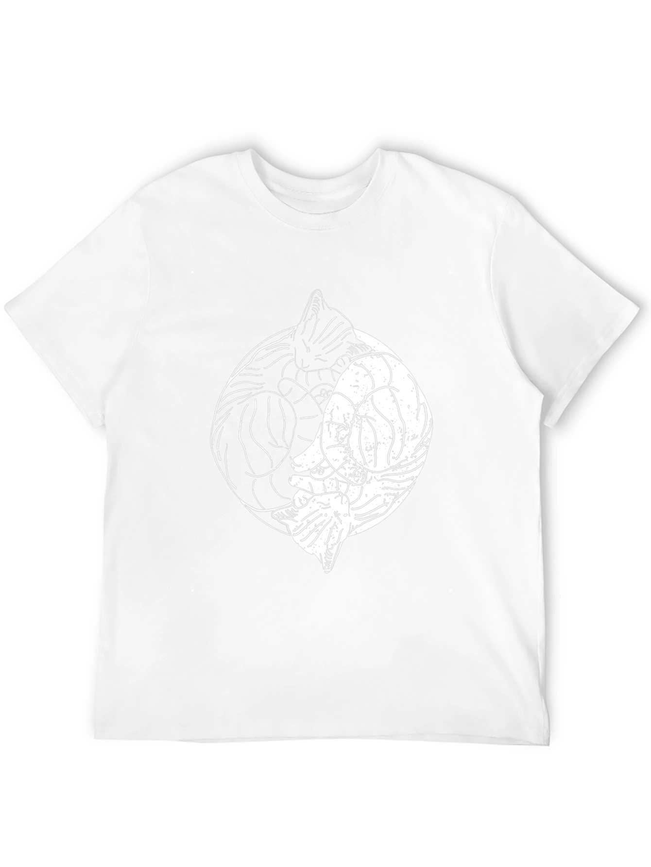 Yin Yang Cats T-Shirt - Balance and Style