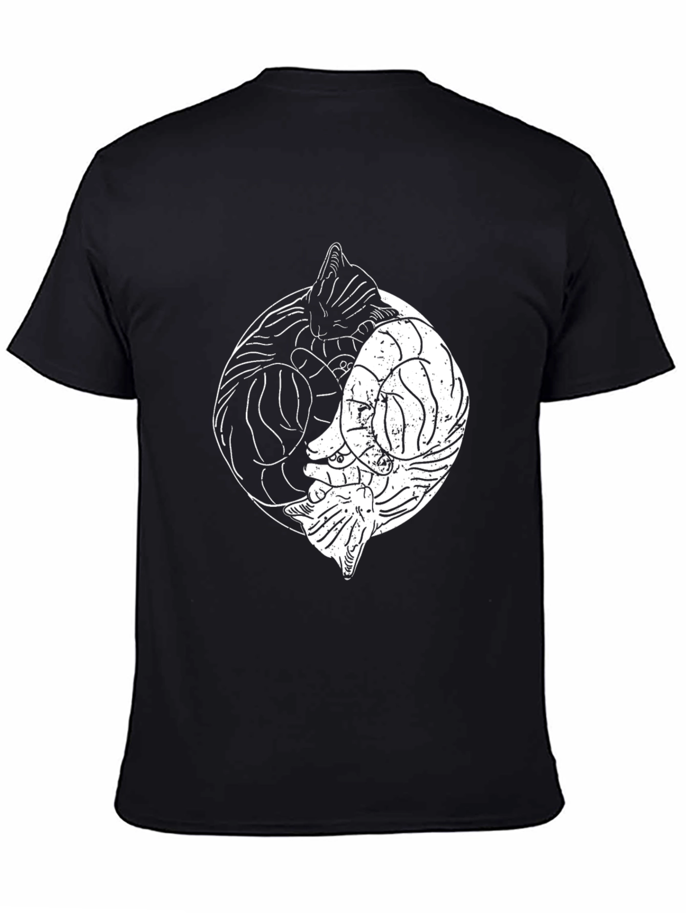 Yin Yang Cats T-Shirt - Balance and Style