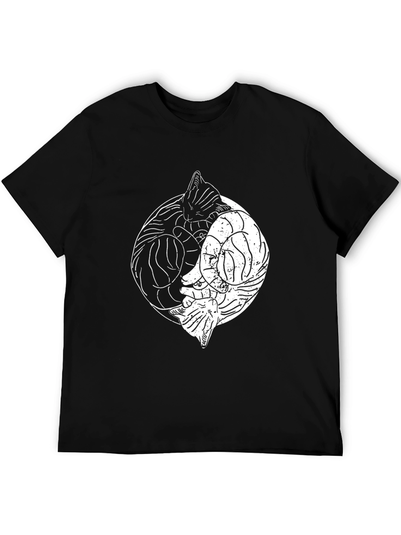 Yin Yang Cats T-Shirt - Balance and Style