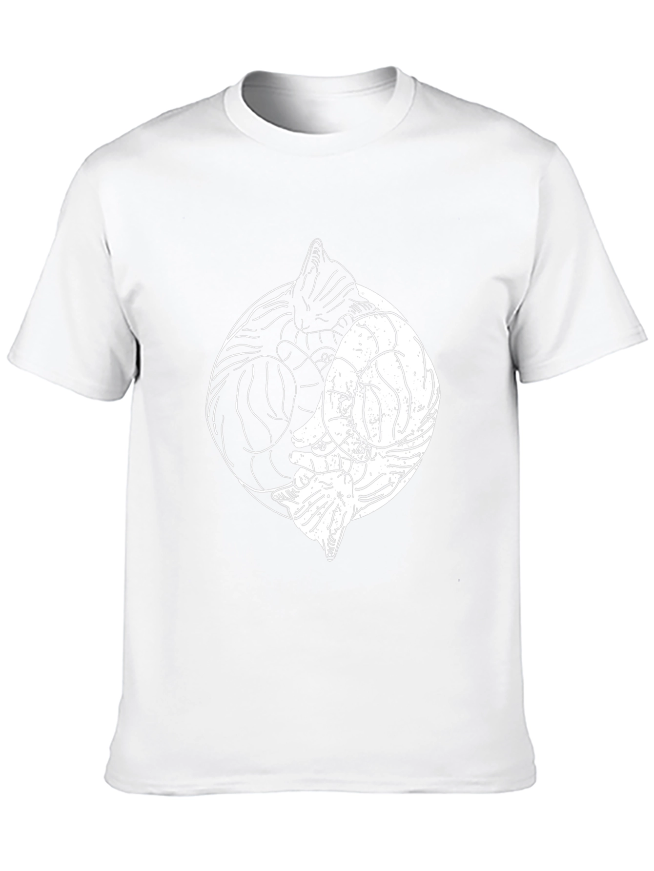 Yin Yang Cats T-Shirt - Balance and Style