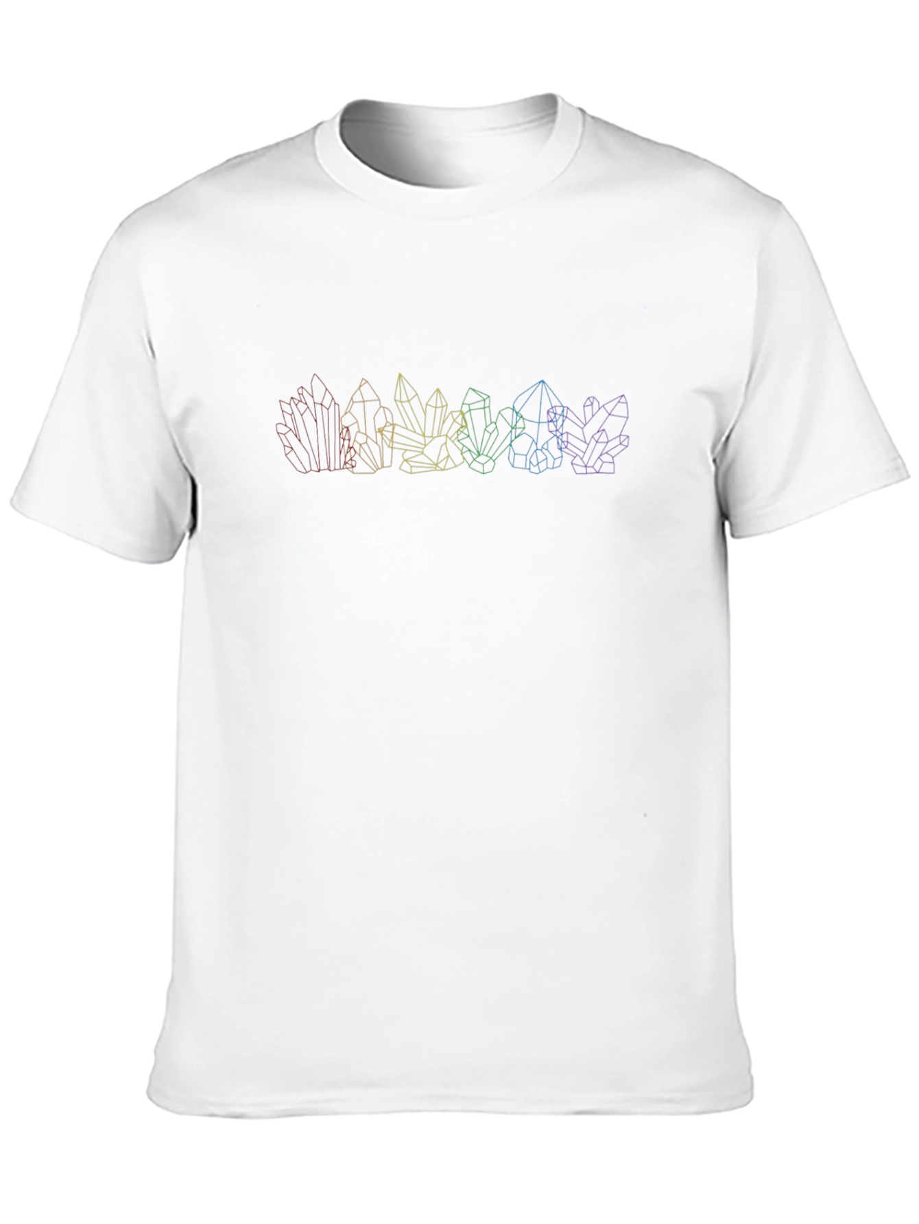 Rainbow Crystal Graphic Tee - Unisex Black T-Shirt