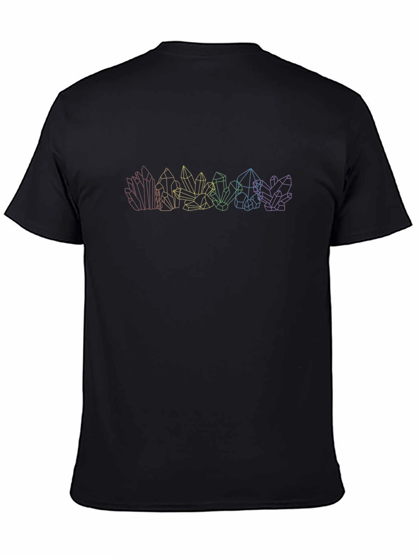 Rainbow Crystal Graphic Tee - Unisex Black T-Shirt