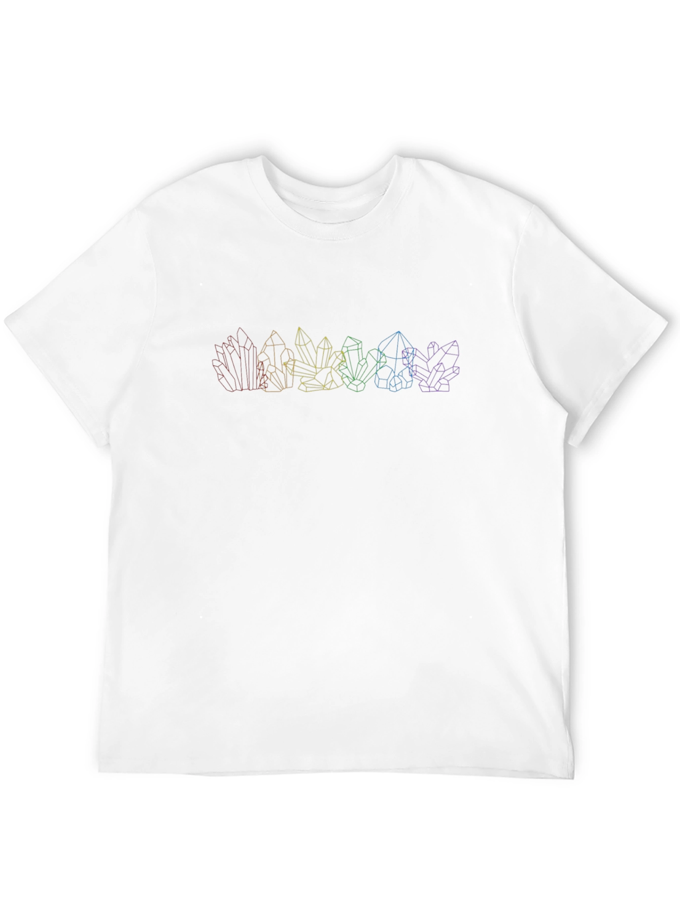 Rainbow Crystal Graphic Tee - Unisex Black T-Shirt