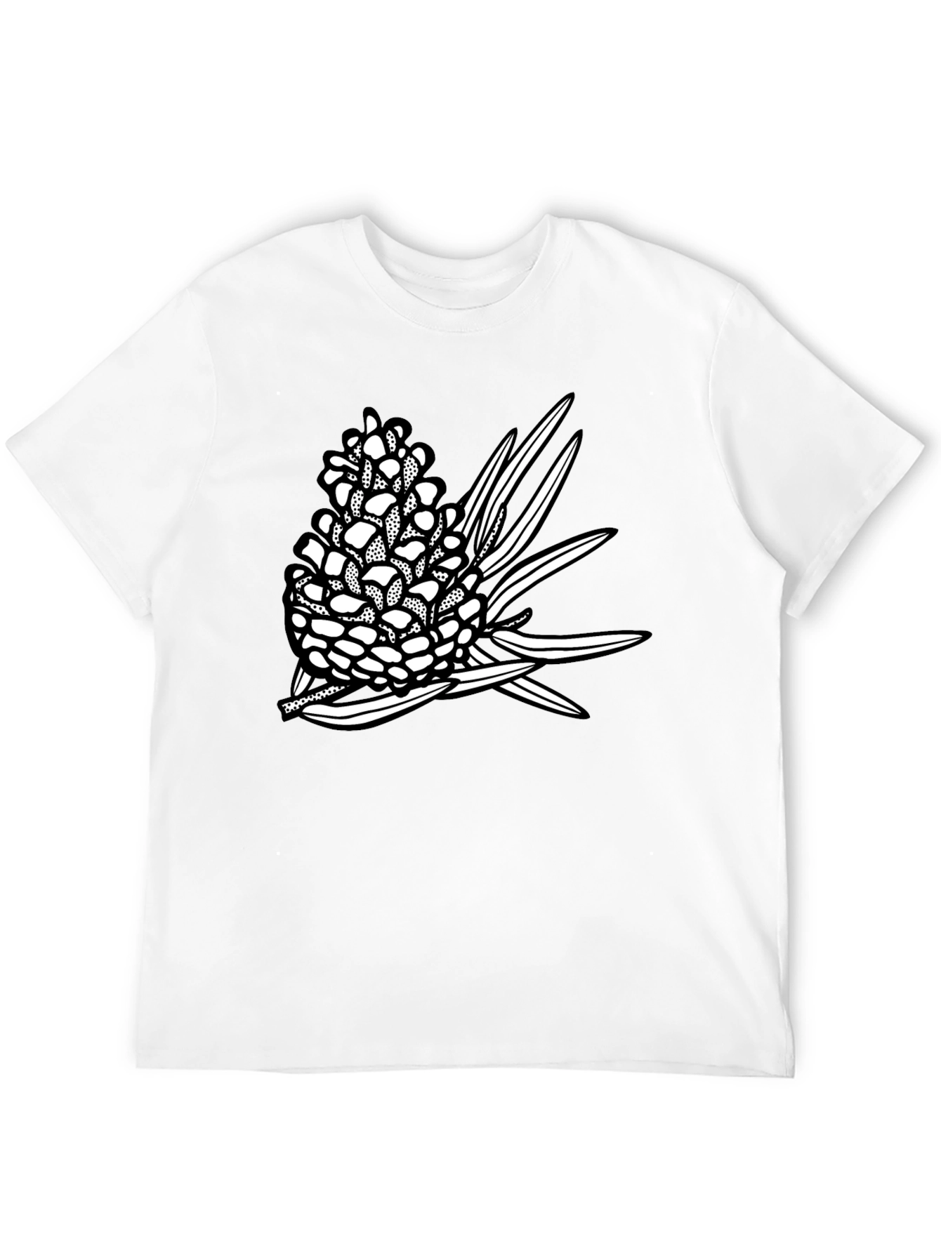 Pine Cone Graphic Tee - Stylish Nature Print