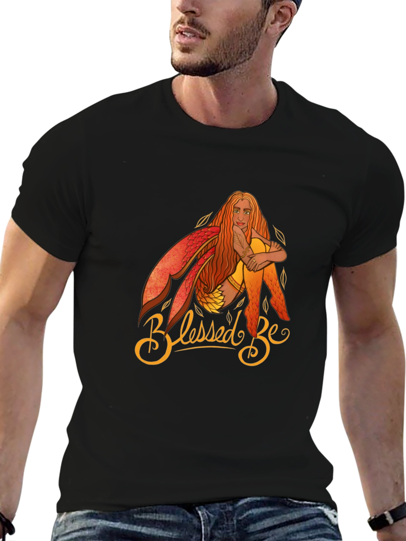 Blessed Be Fairy Graphic T-Shirt - Black Cotton Tee