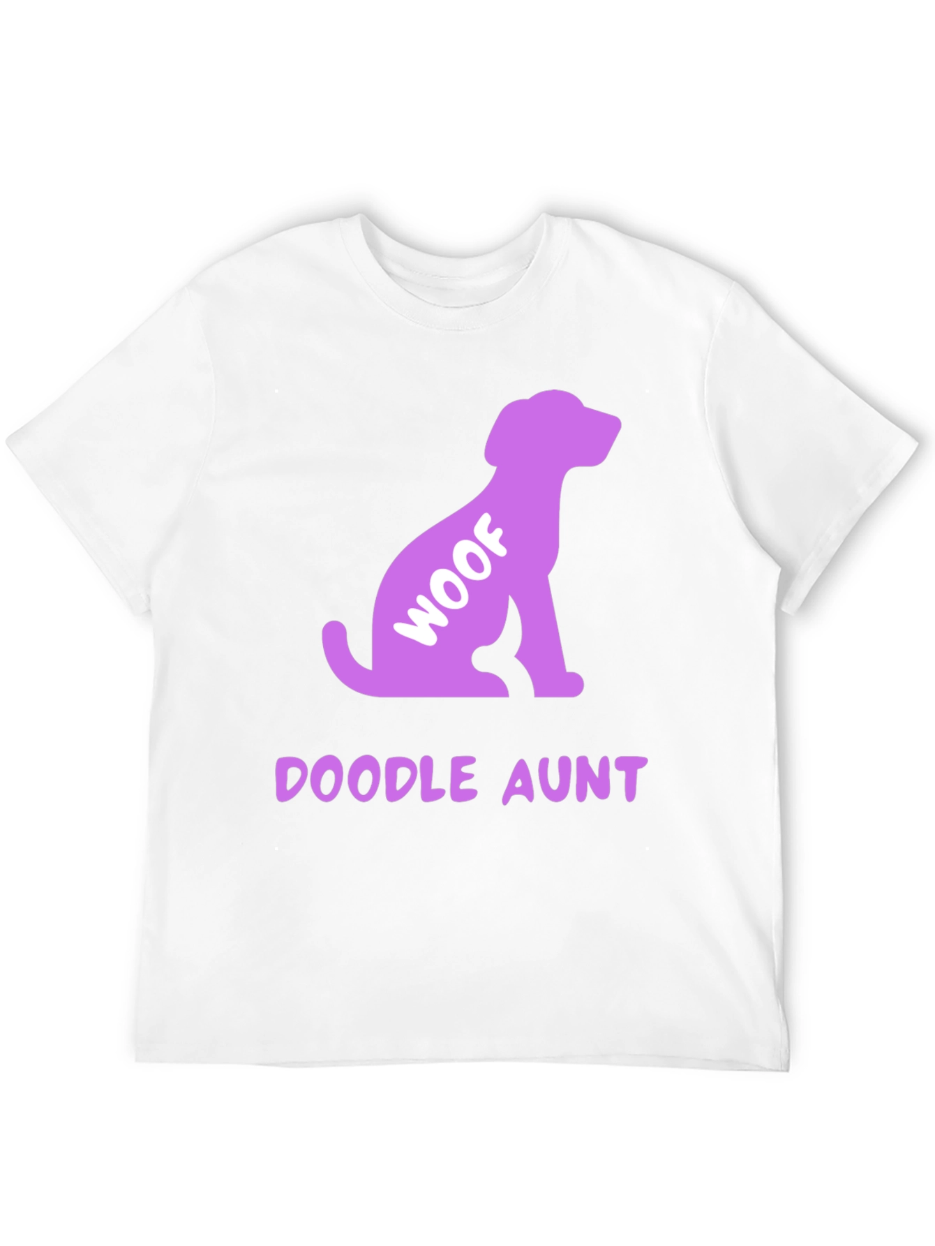 Doodle Aunt Woof Dog T-Shirt - Black