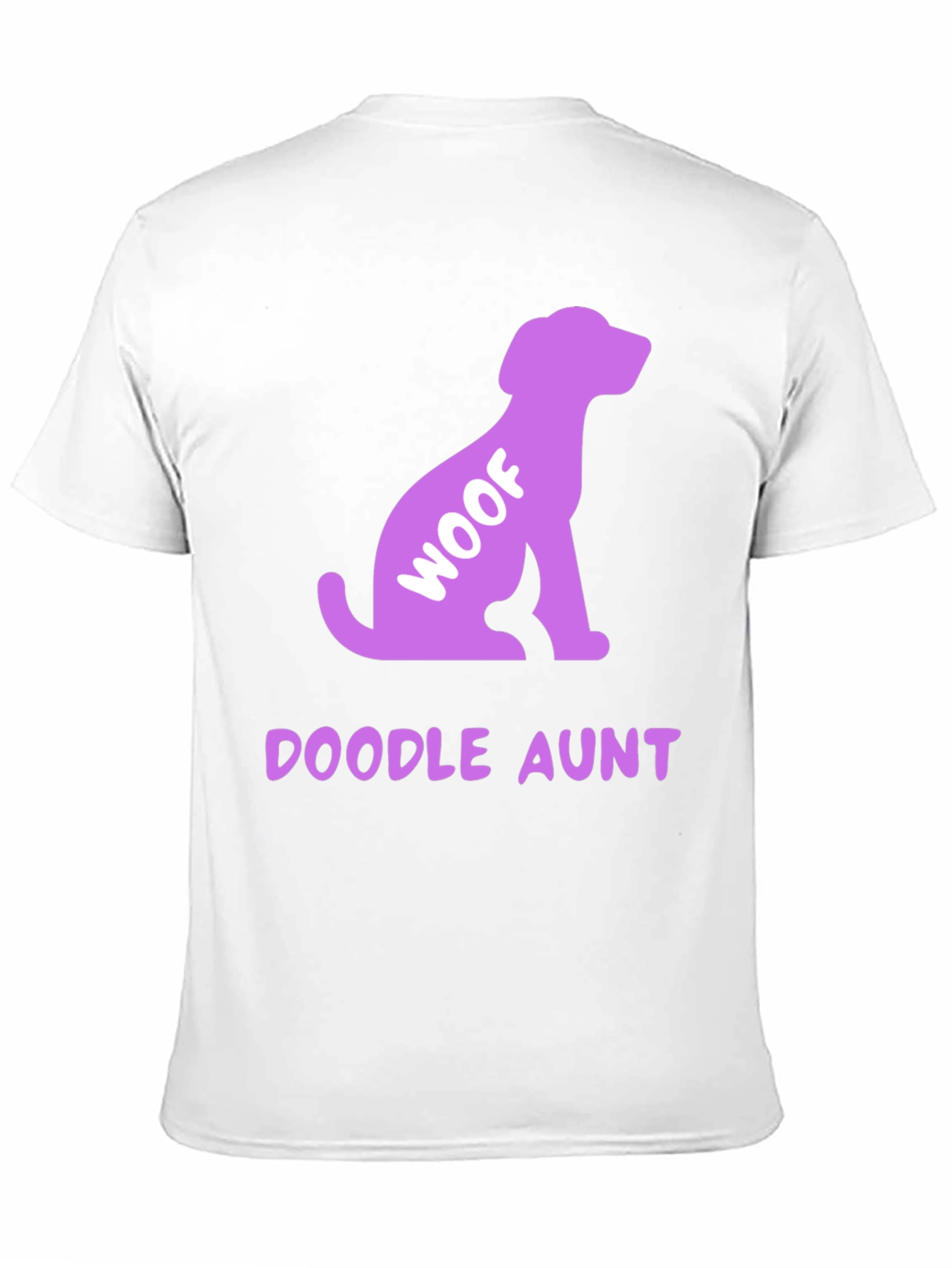 Doodle Aunt Woof Dog T-Shirt - Black