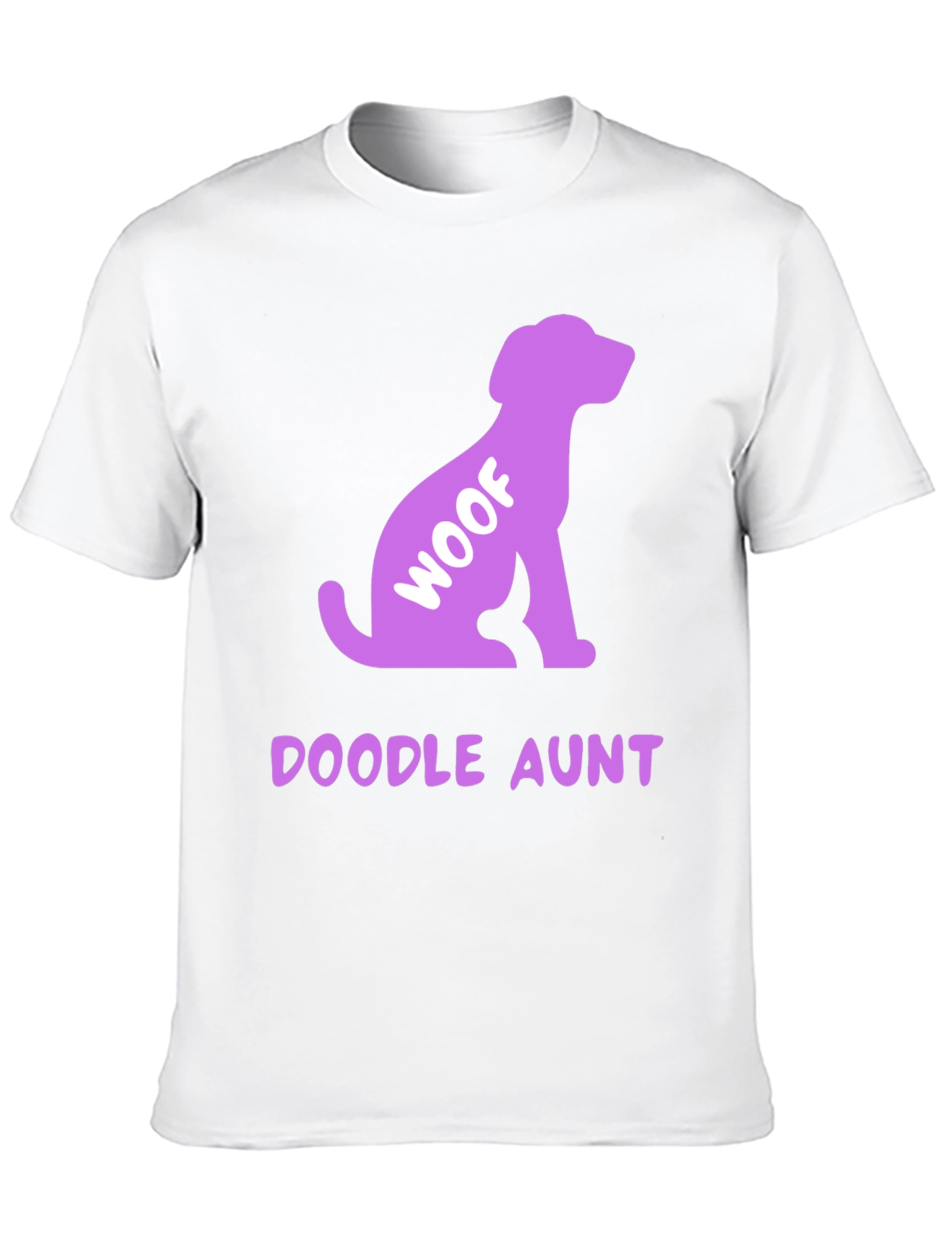 Doodle Aunt Woof Dog T-Shirt - Black