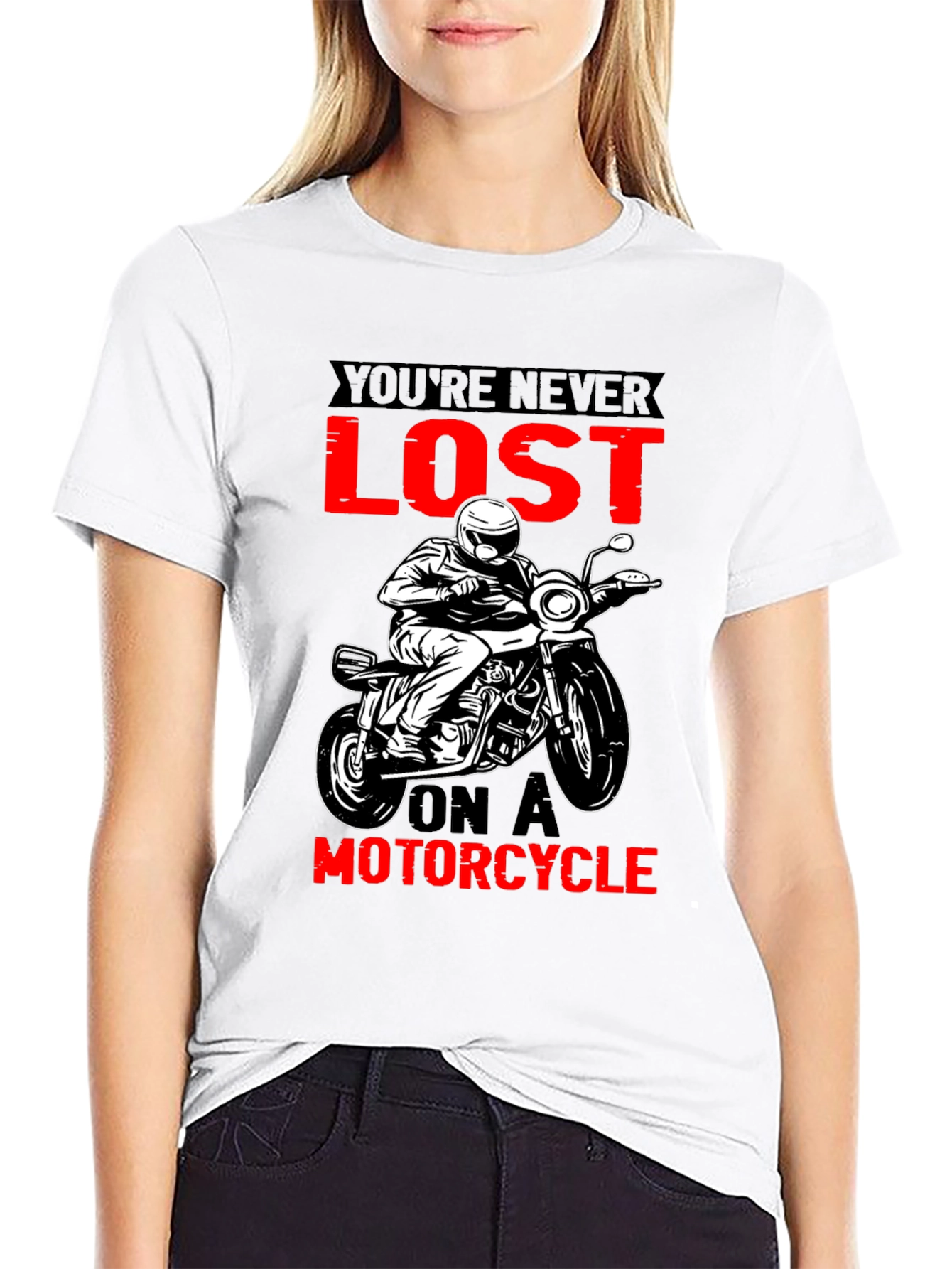 Motorcycle T-Shirt - Youre Never Lost Design