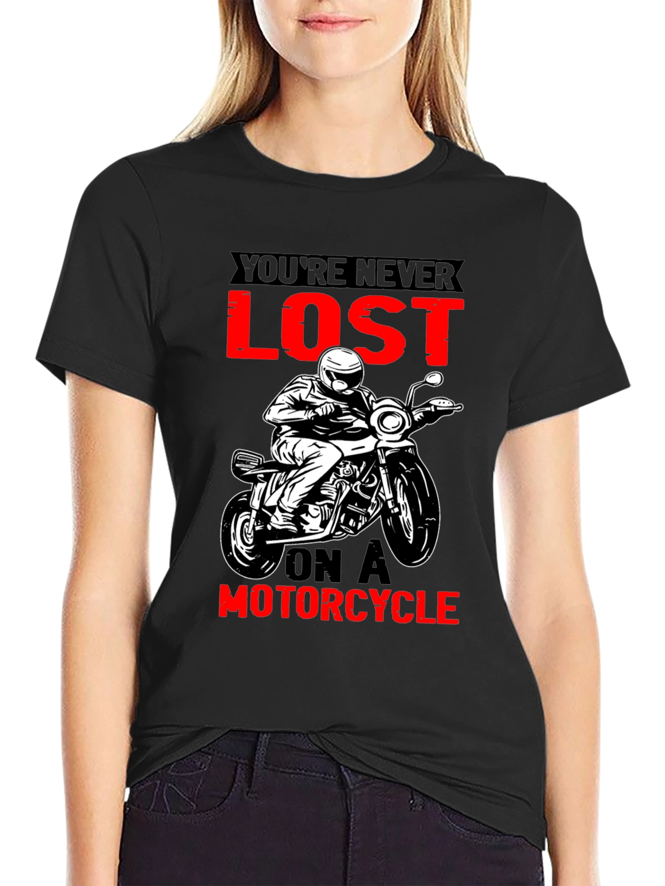 Motorcycle T-Shirt - Youre Never Lost Design