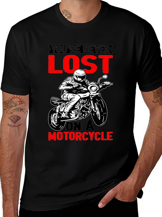 Motorcycle T-Shirt - Youre Never Lost Design