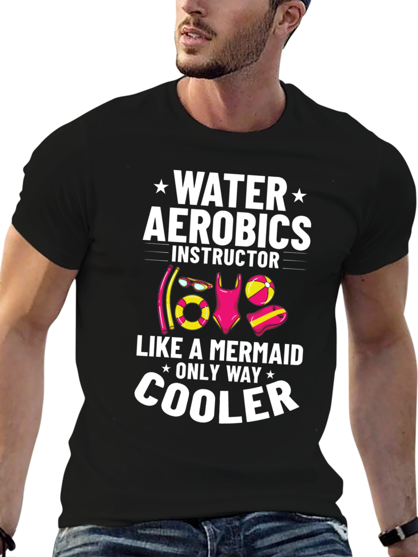 Water Aerobics Instructor T-Shirt - Mermaid Style