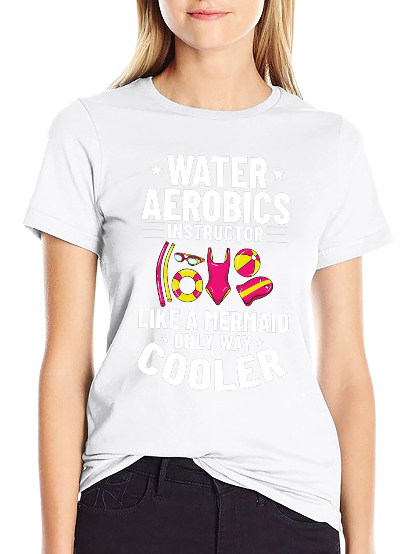 Water Aerobics Instructor T-Shirt - Mermaid Style