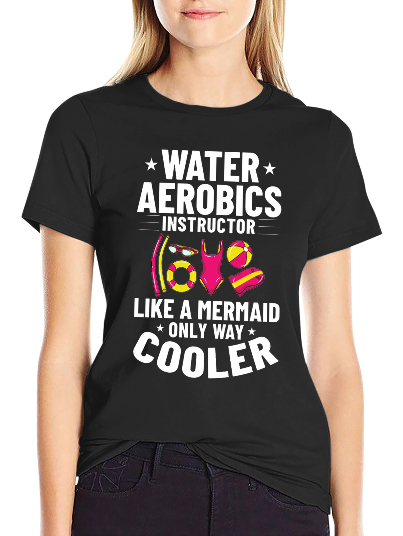 Water Aerobics Instructor T-Shirt - Mermaid Style