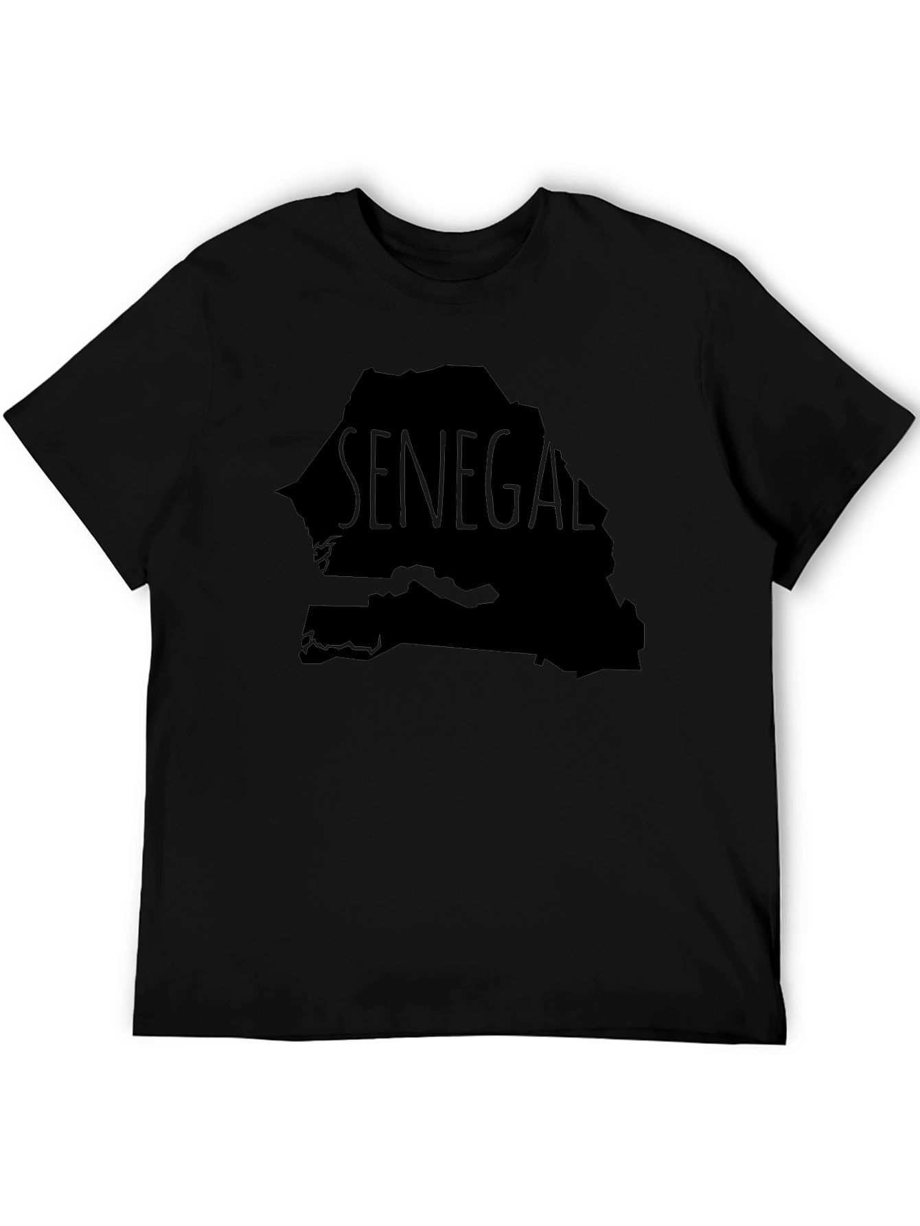 Senegal Map Black T-Shirt - Country Pride Tee