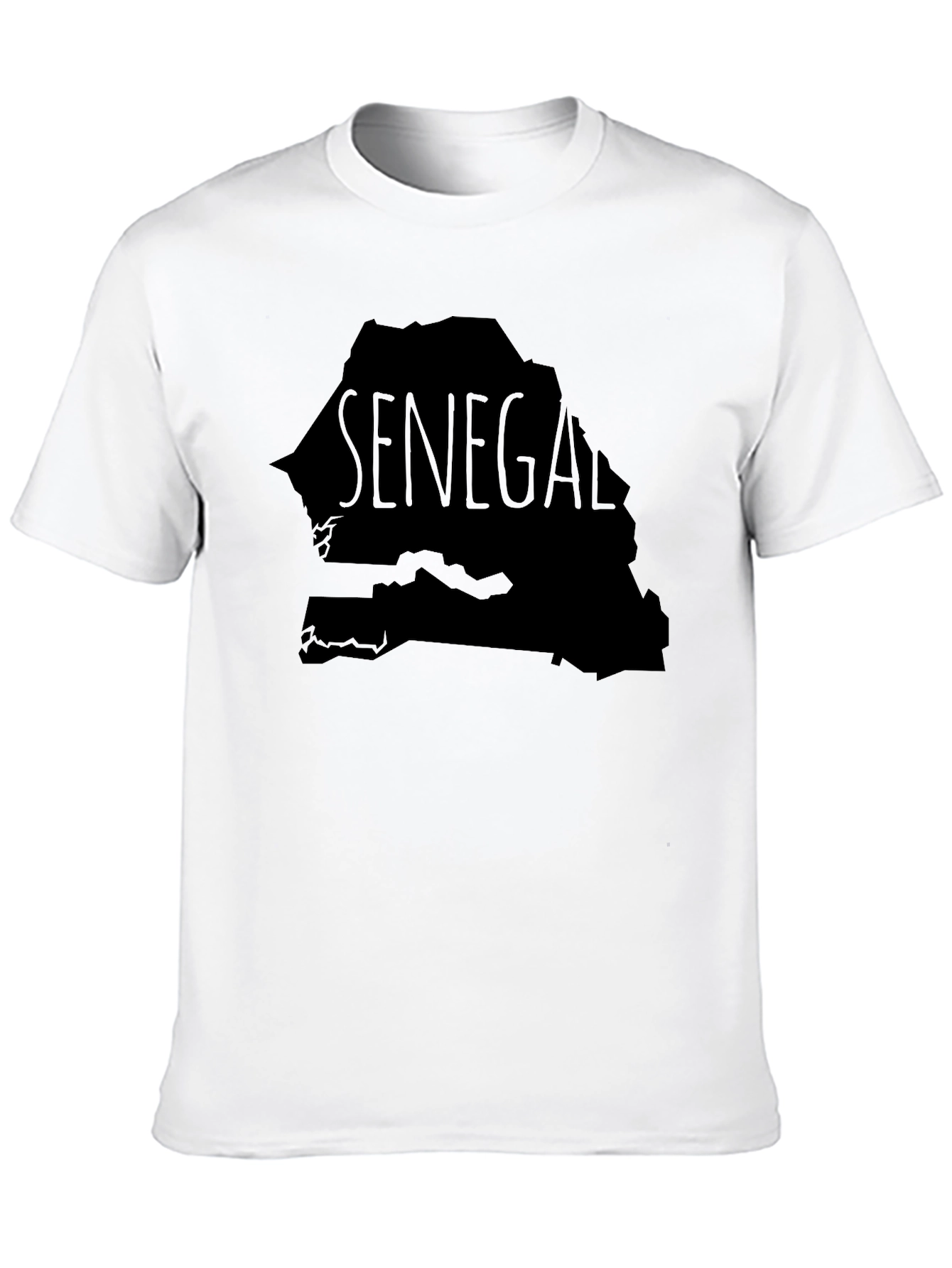 Senegal Map Black T-Shirt - Country Pride Tee