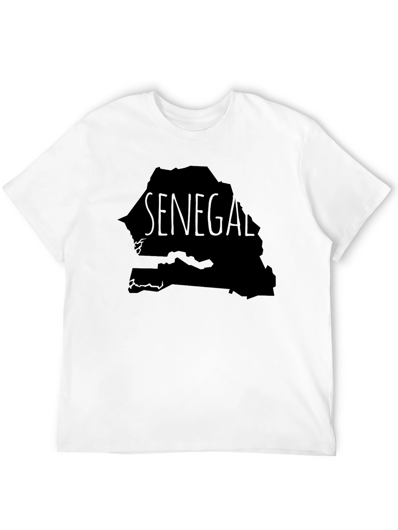 Senegal Map Black T-Shirt - Country Pride Tee
