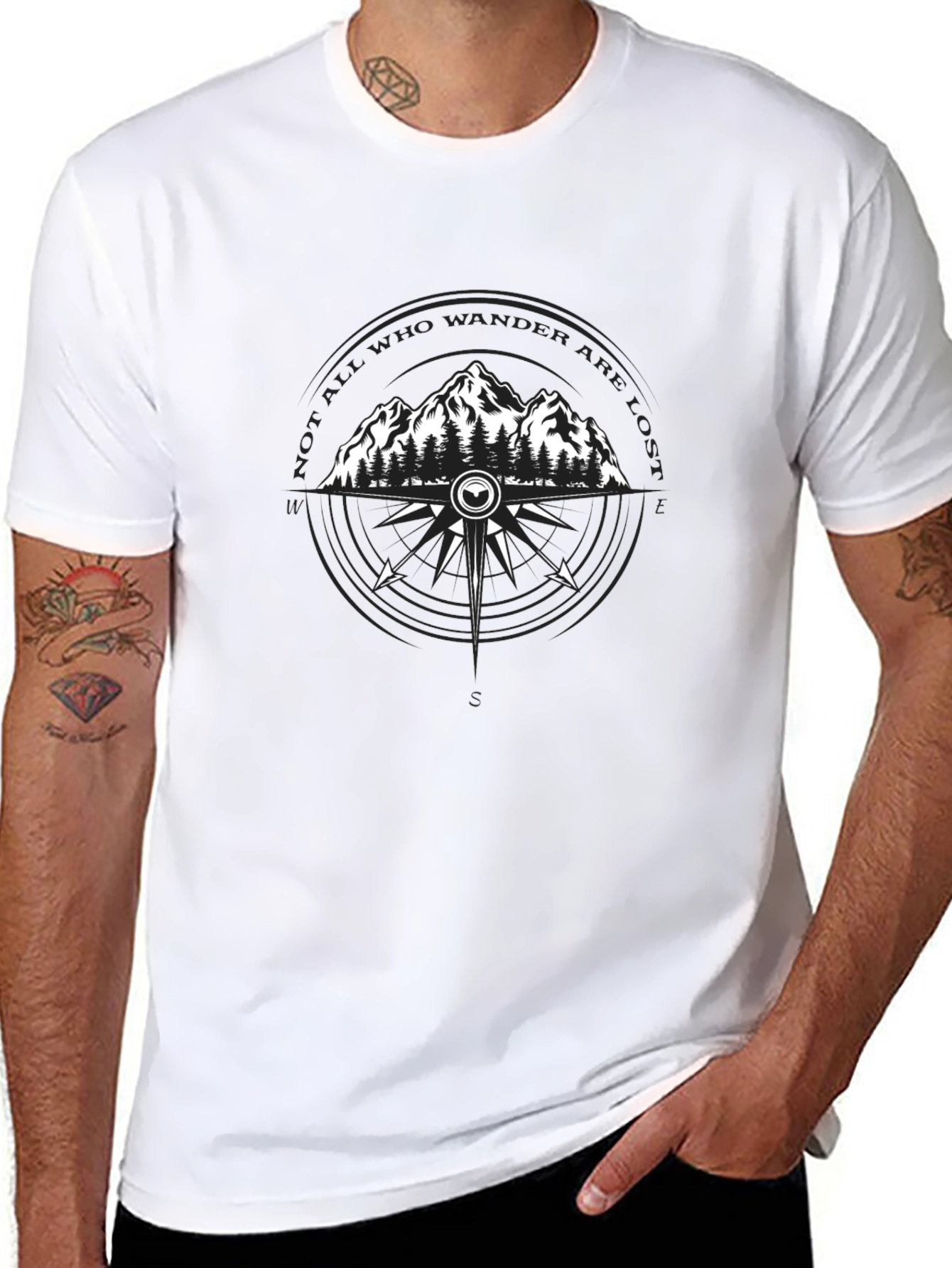 Wanderlust Compass T-Shirt - Adventure Awaits!
