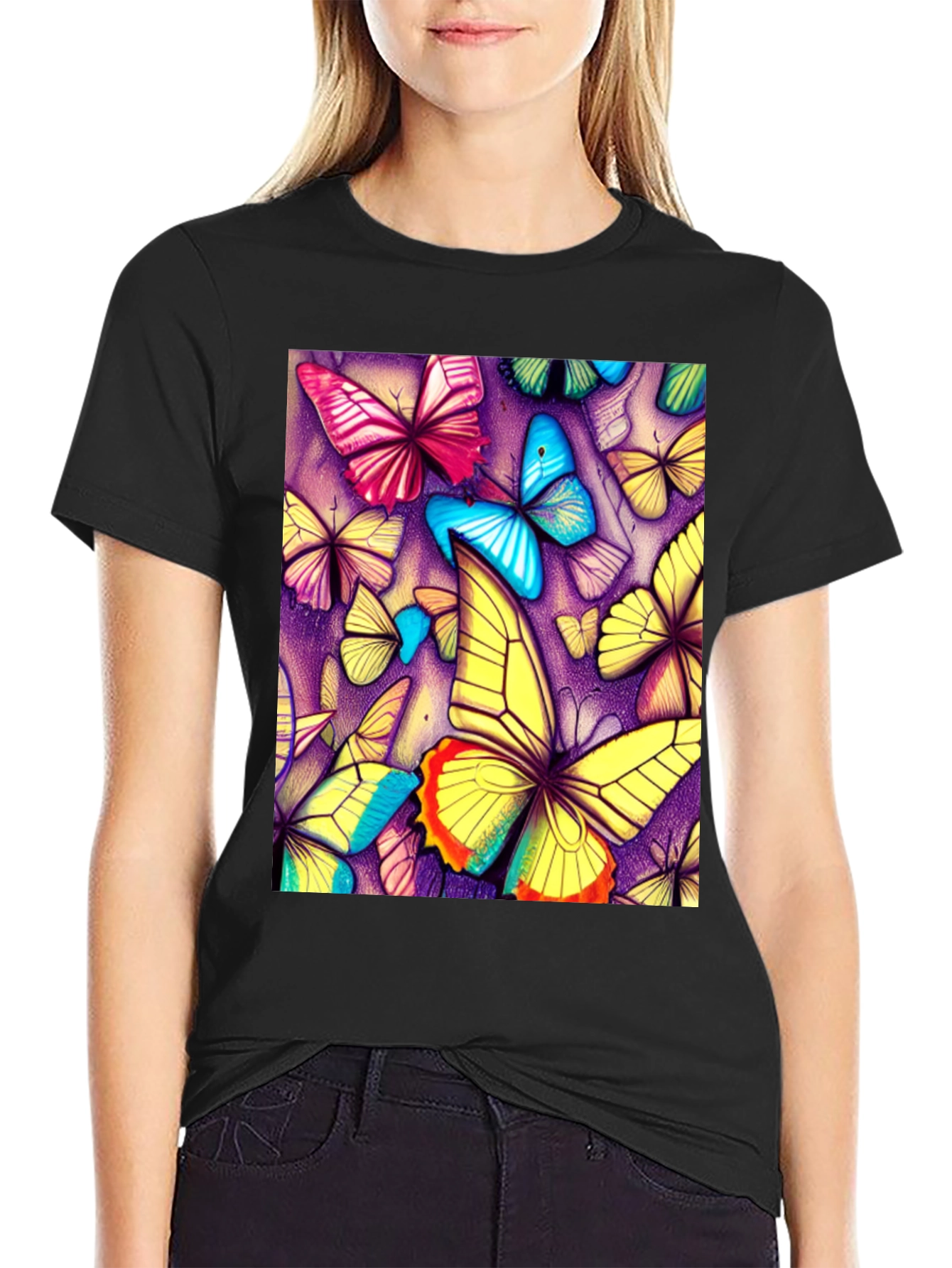 Butterfly Art Graphic Tee - Unique Pattern