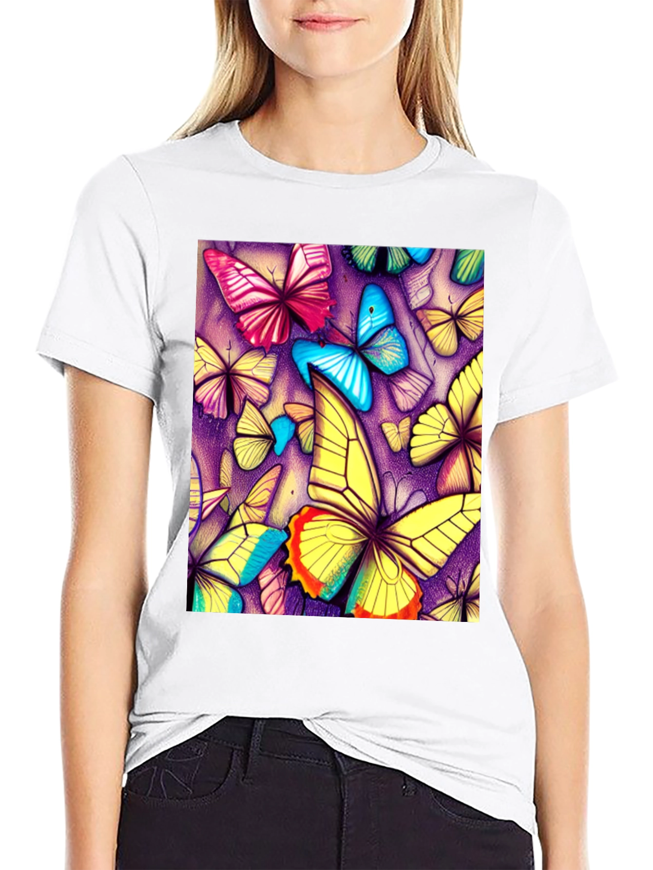 Butterfly Art Graphic Tee - Unique Pattern