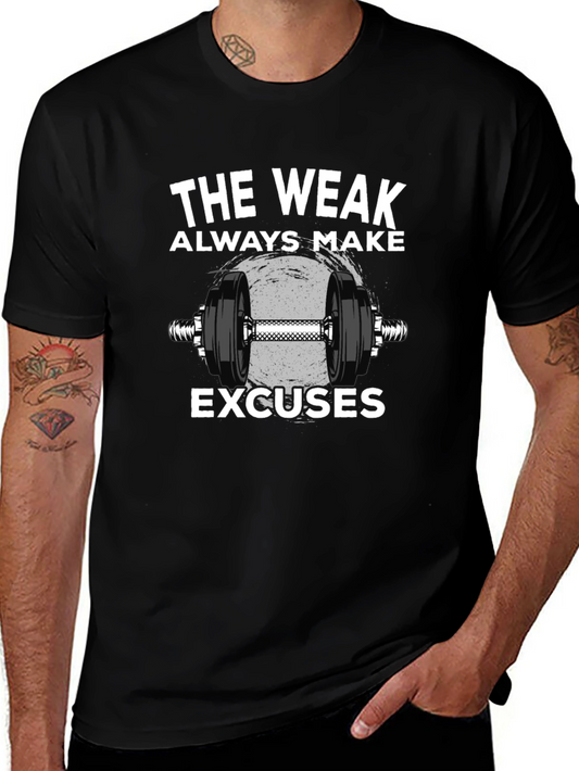 Motivational Workout T-Shirt: No Excuses Gym Apparel