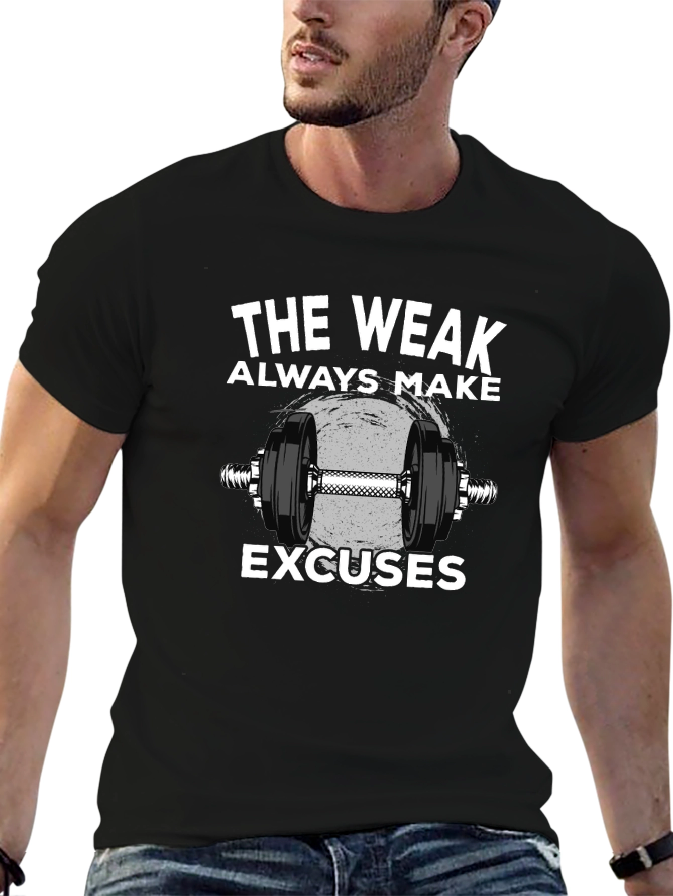 Motivational Workout T-Shirt: No Excuses Gym Apparel