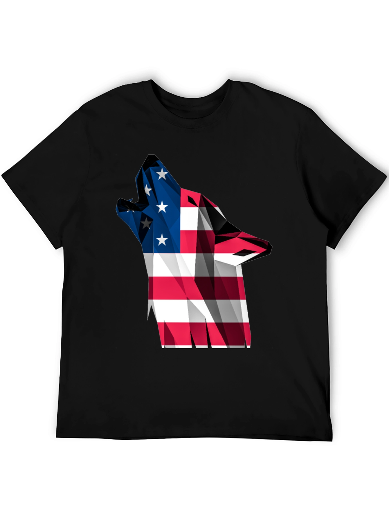 American Flag Wolf Graphic Tee