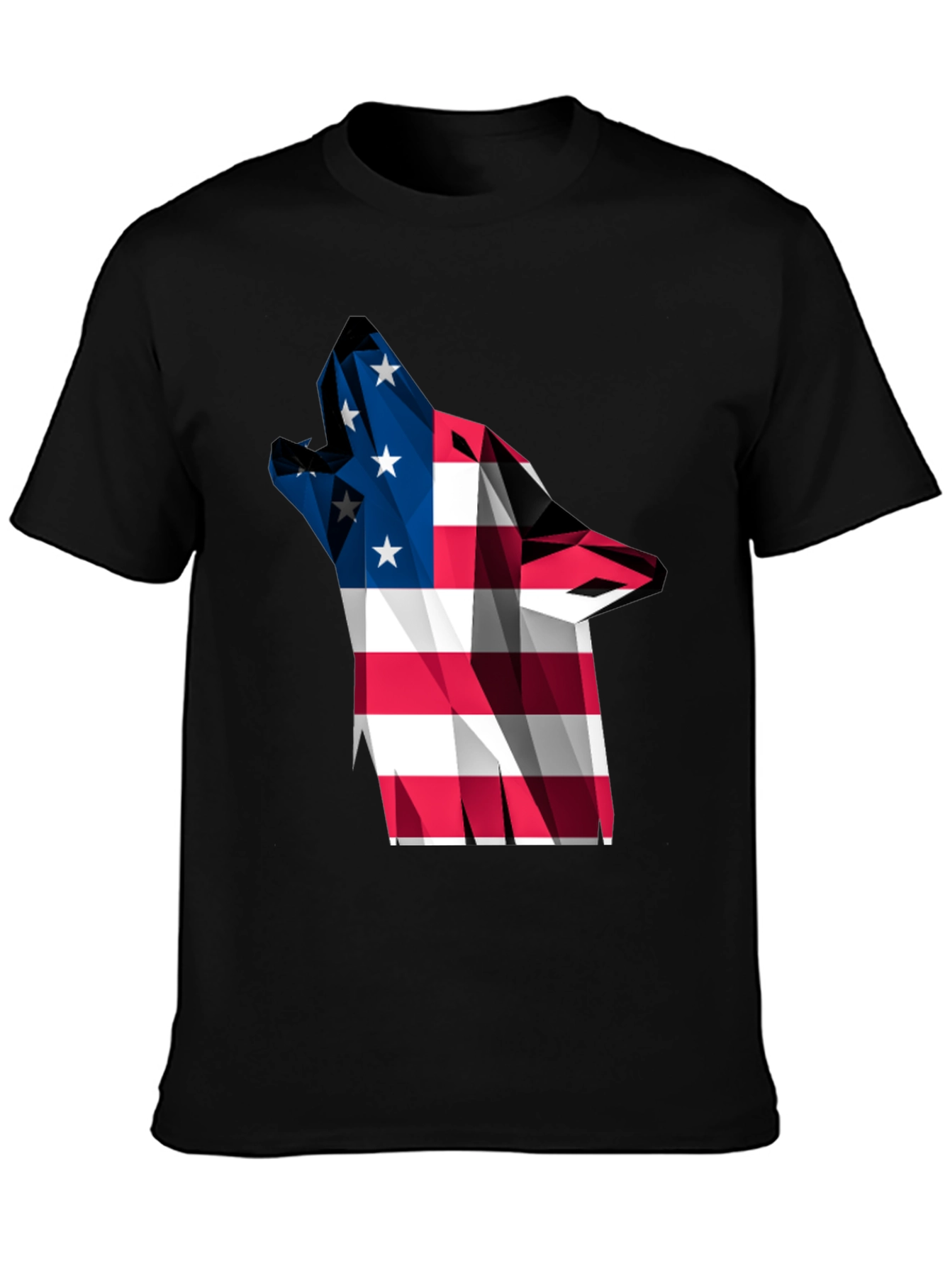 American Flag Wolf Graphic Tee