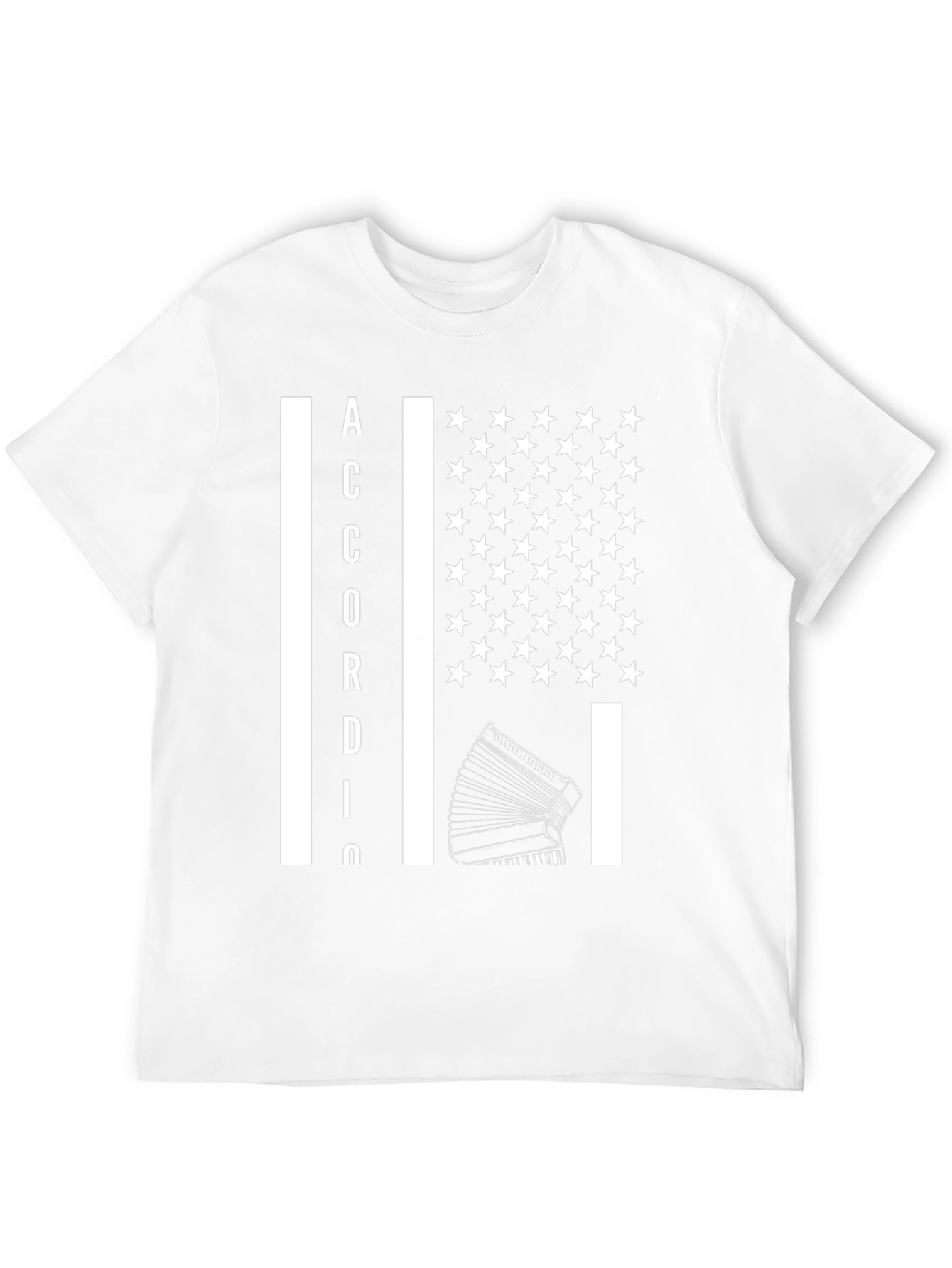 Accordion USA Flag Graphic T-Shirt
