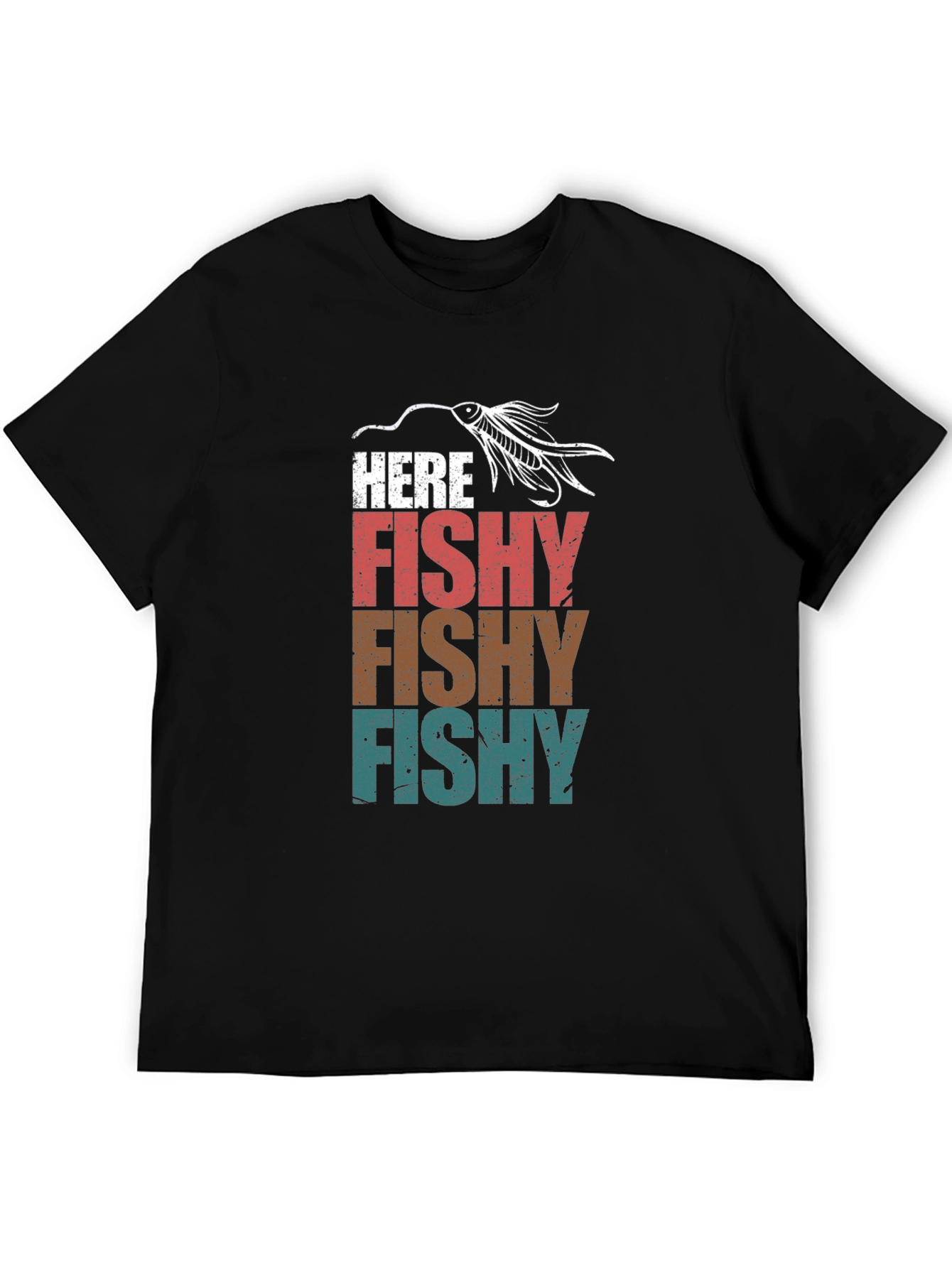 Here Fishy T-Shirt Fishing Lure Tee