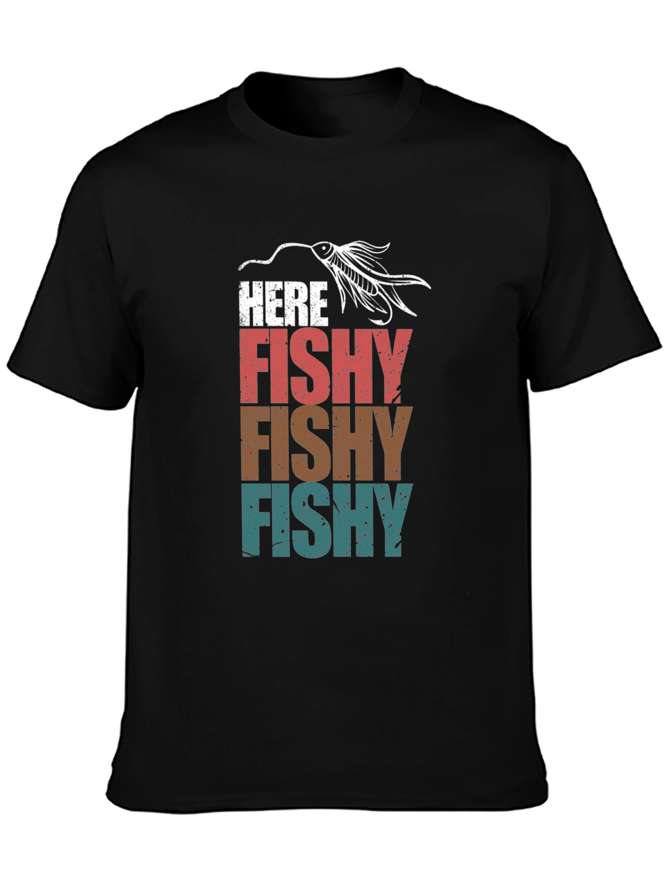 Here Fishy T-Shirt Fishing Lure Tee
